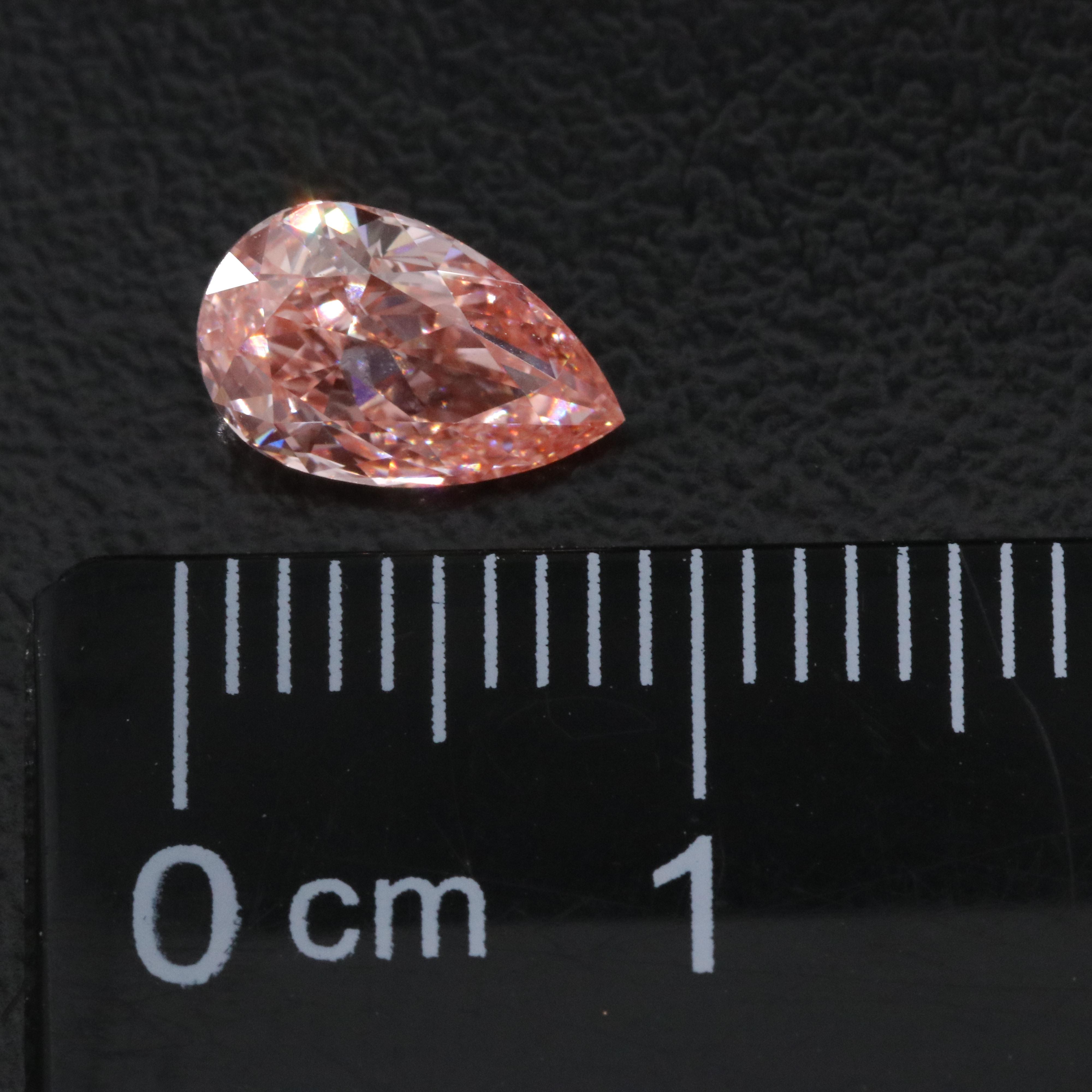 Loose 1.09 CT Lab Grown Fancy Vivid Pink Diamond with IGI Report