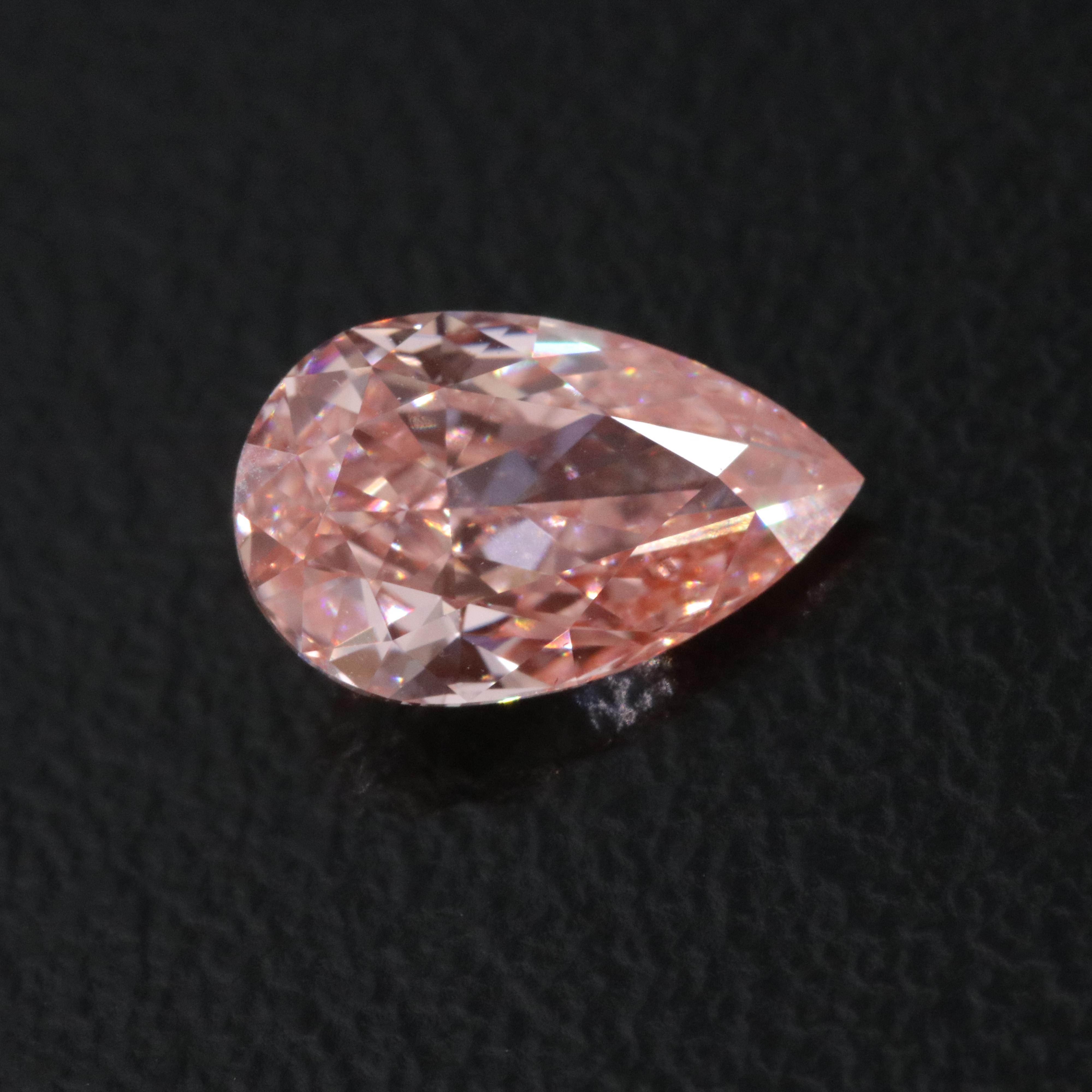 Loose 1.09 CT Lab Grown Fancy Vivid Pink Diamond with IGI Report