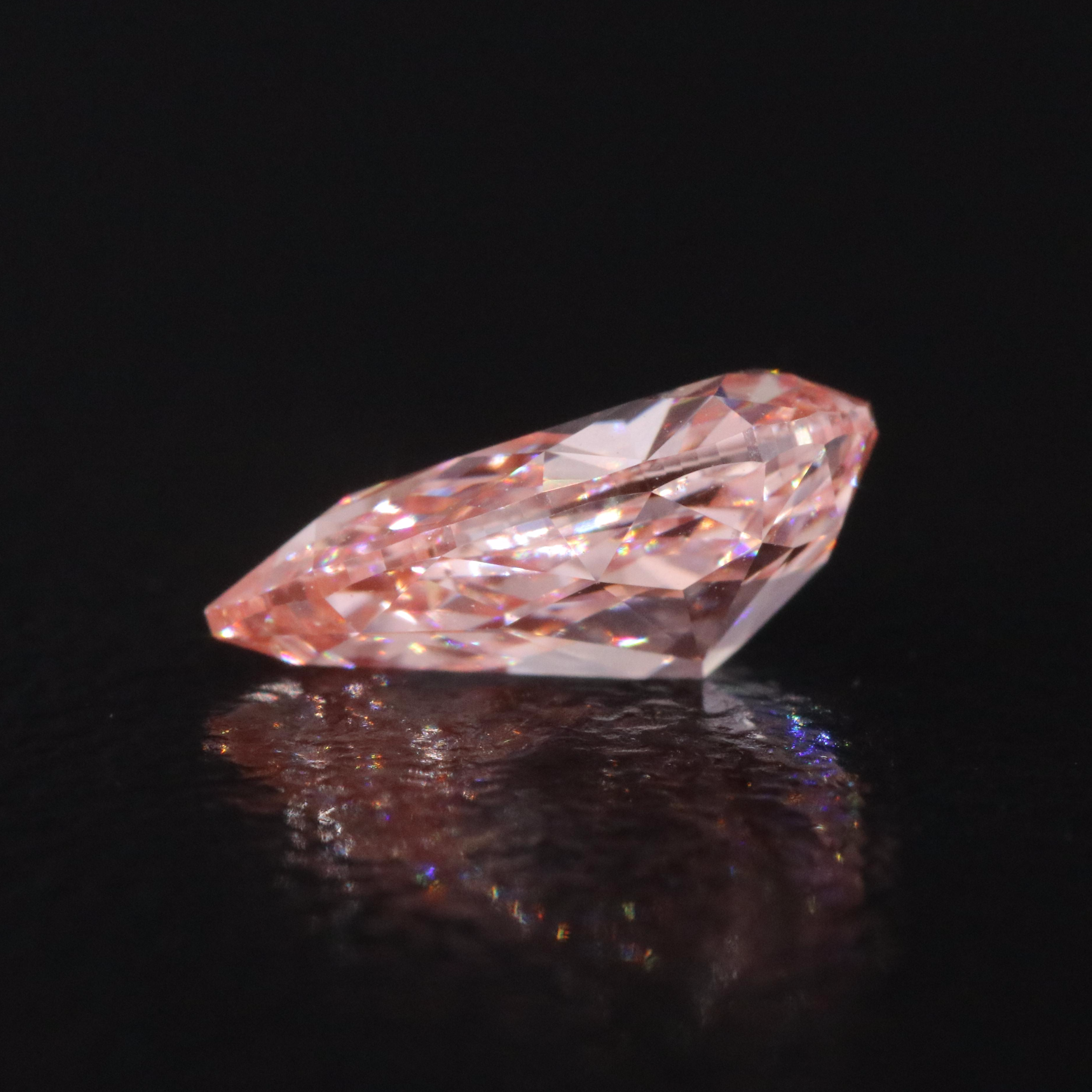 Loose 1.09 CT Lab Grown Fancy Vivid Pink Diamond with IGI Report