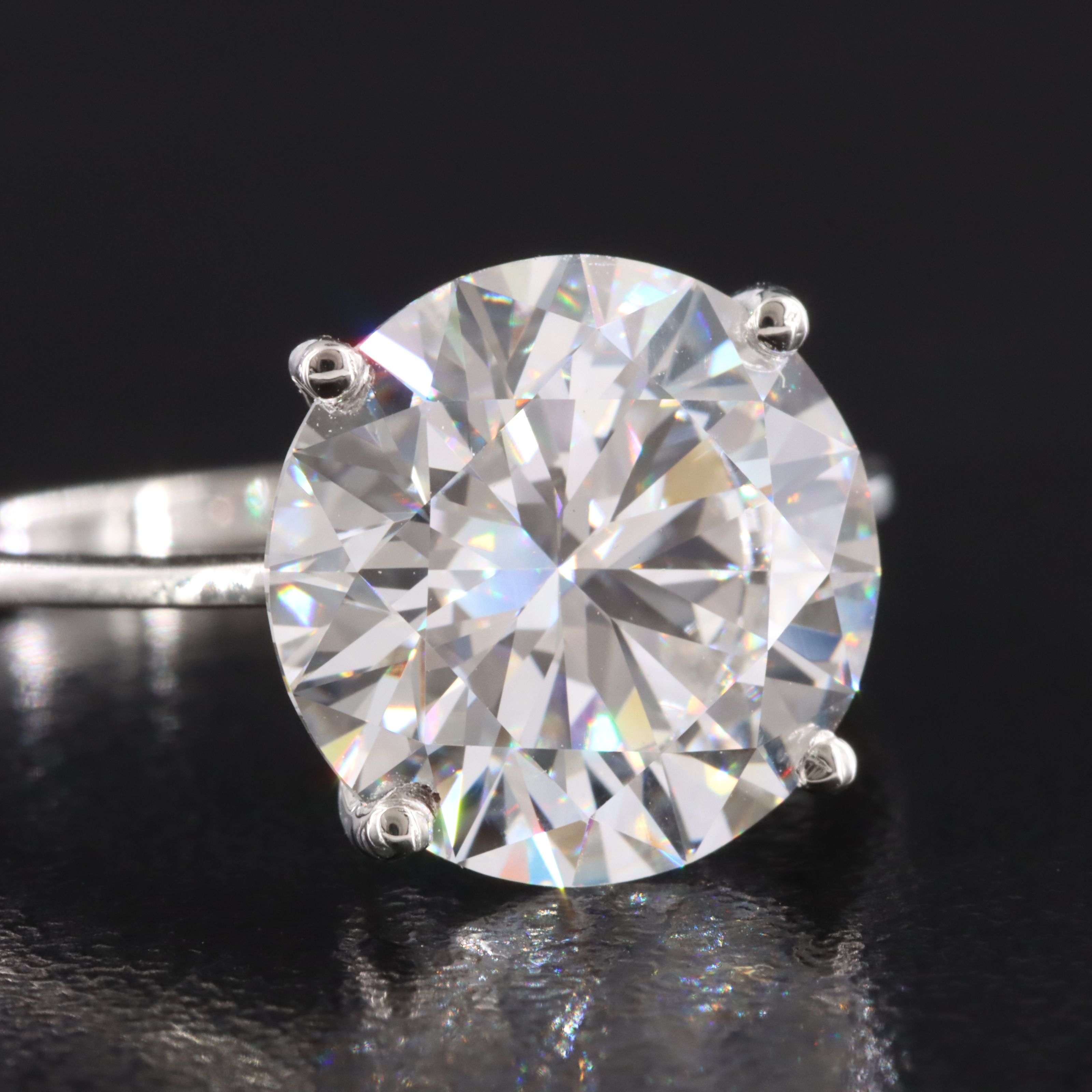 Platinum 5.01 CT Lab Grown Diamond Solitaire Ring with IGI Report