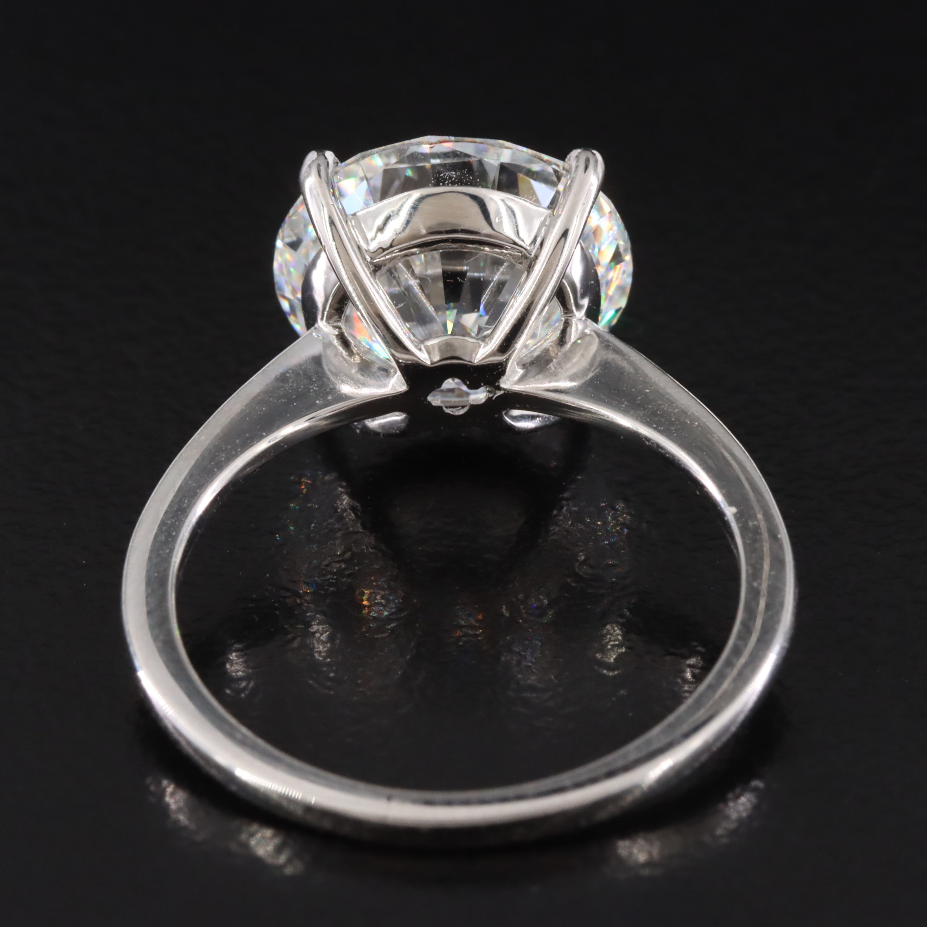 Platinum 5.01 CT Lab Grown Diamond Solitaire Ring with IGI Report