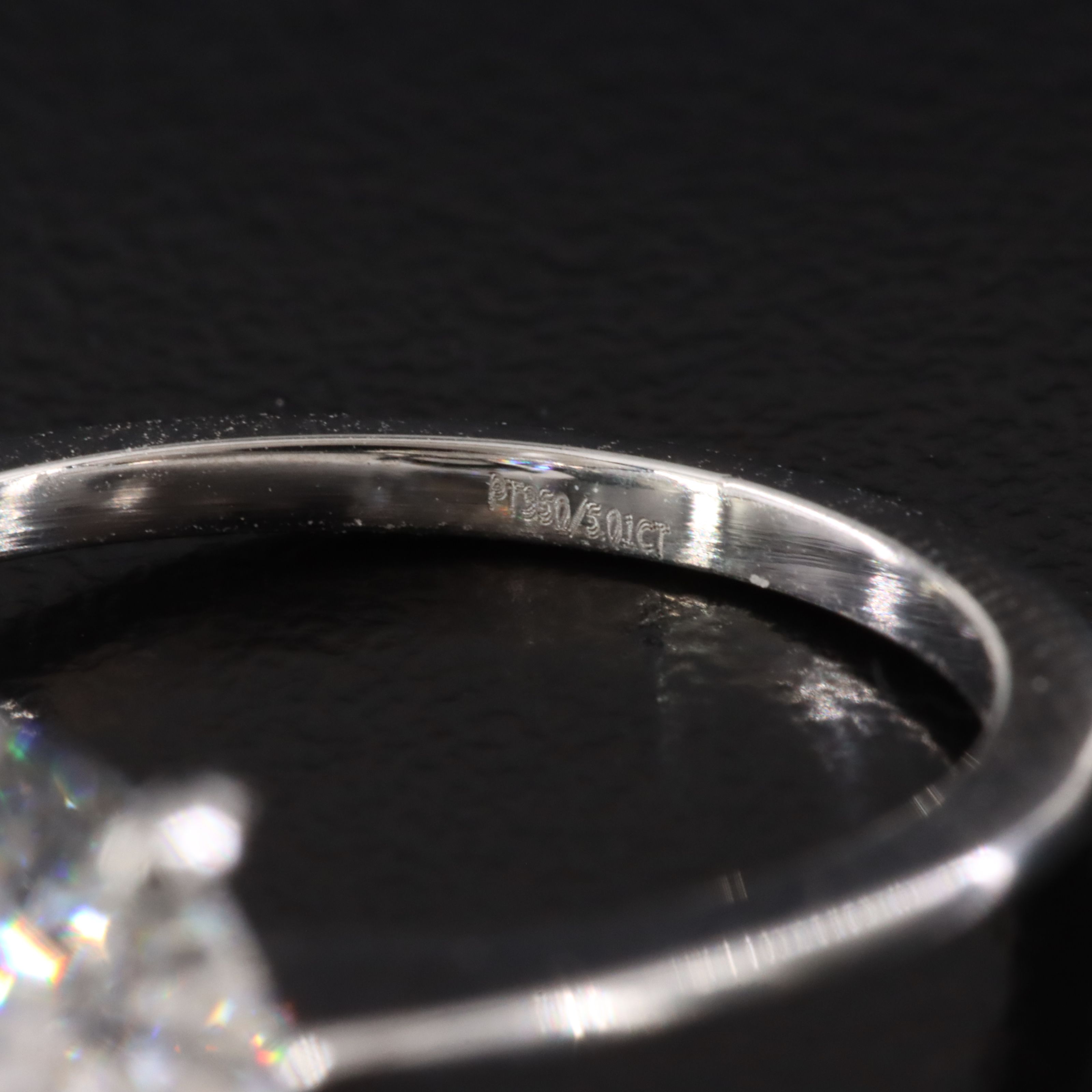 Platinum 5.01 CT Lab Grown Diamond Solitaire Ring with IGI Report