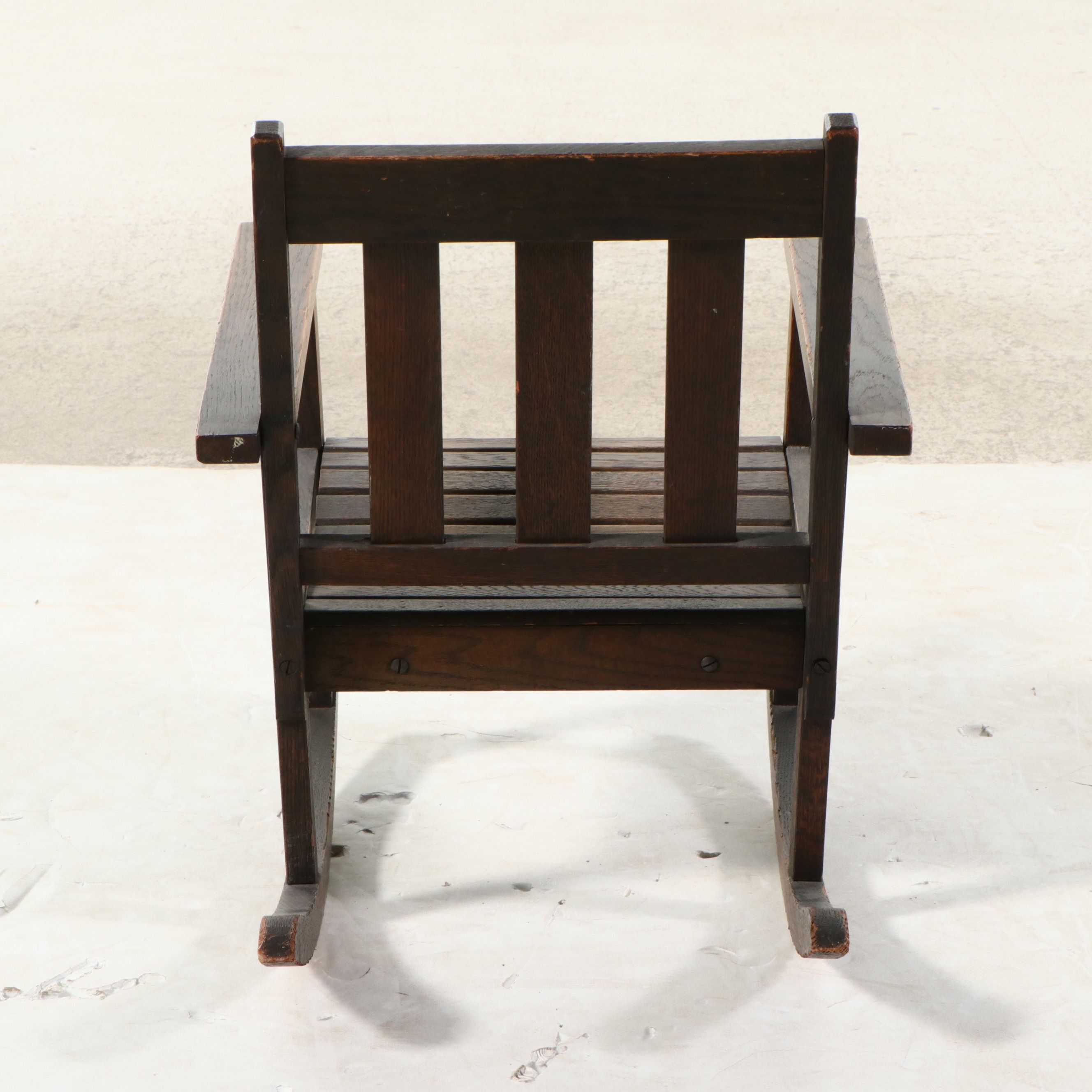 American Mission Style Child's Slatted Rocking Chair, Early 20th Century