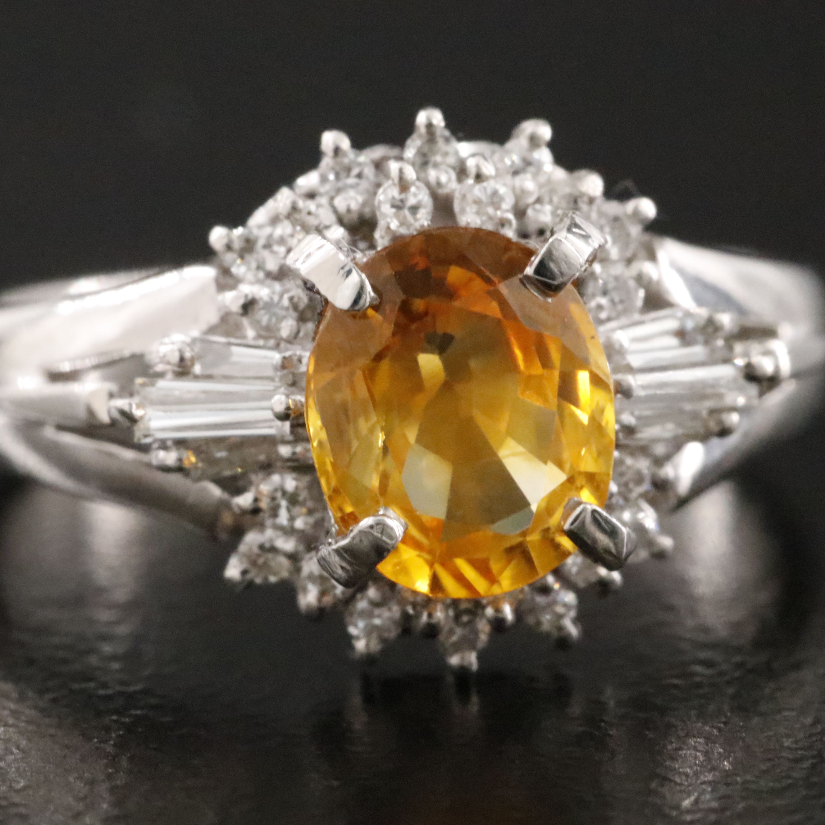 Platinum 1.34 CT Ceylon Sapphire and Diamond Halo Ring with GIA Report