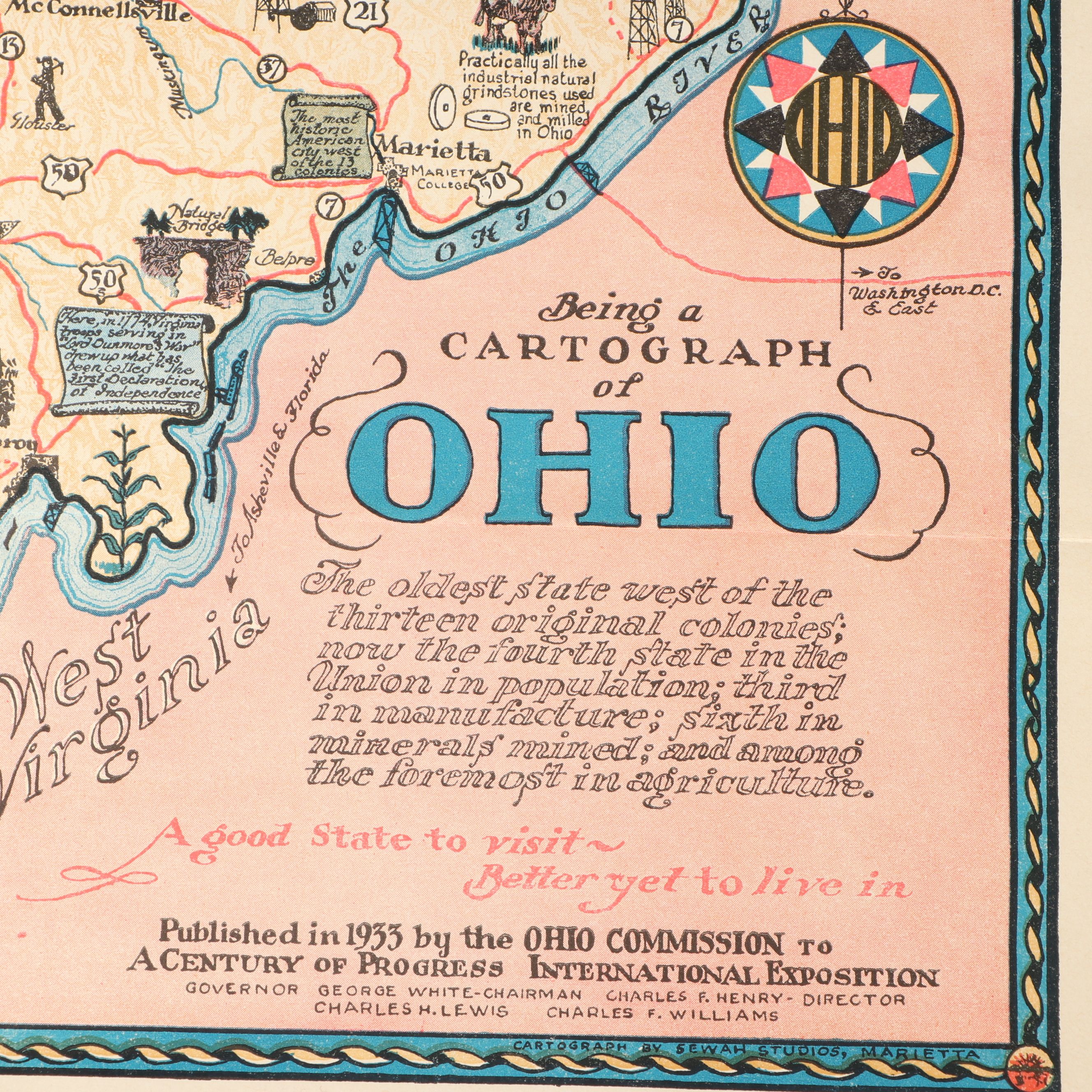 Theodore Roosevelt Antique Postcards, Map of Ohio, Other Political Collectibles