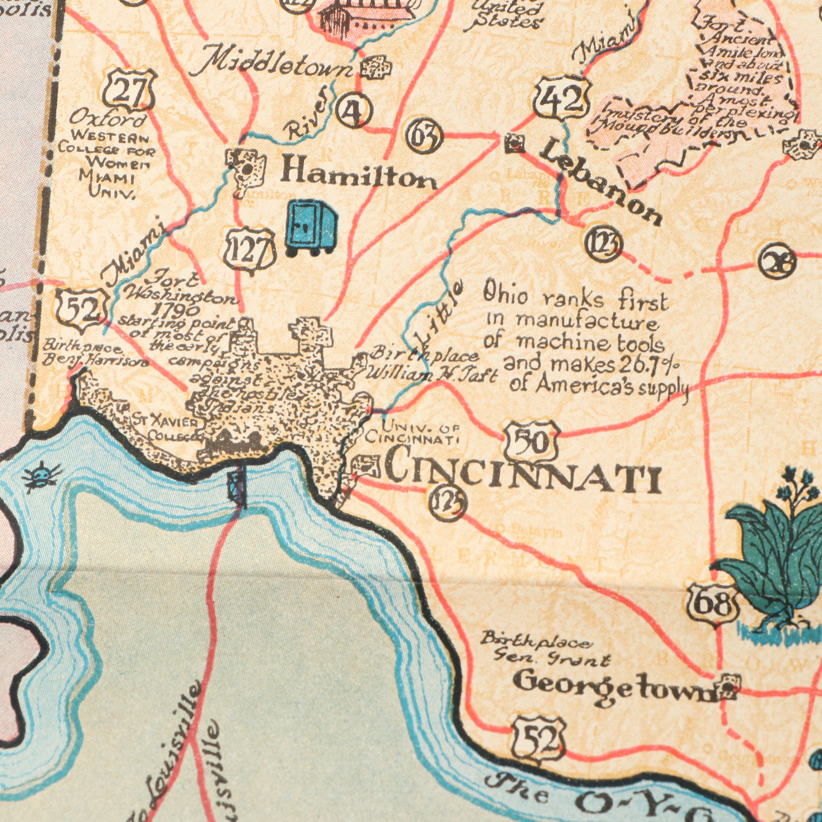 Theodore Roosevelt Antique Postcards, Map of Ohio, Other Political Collectibles