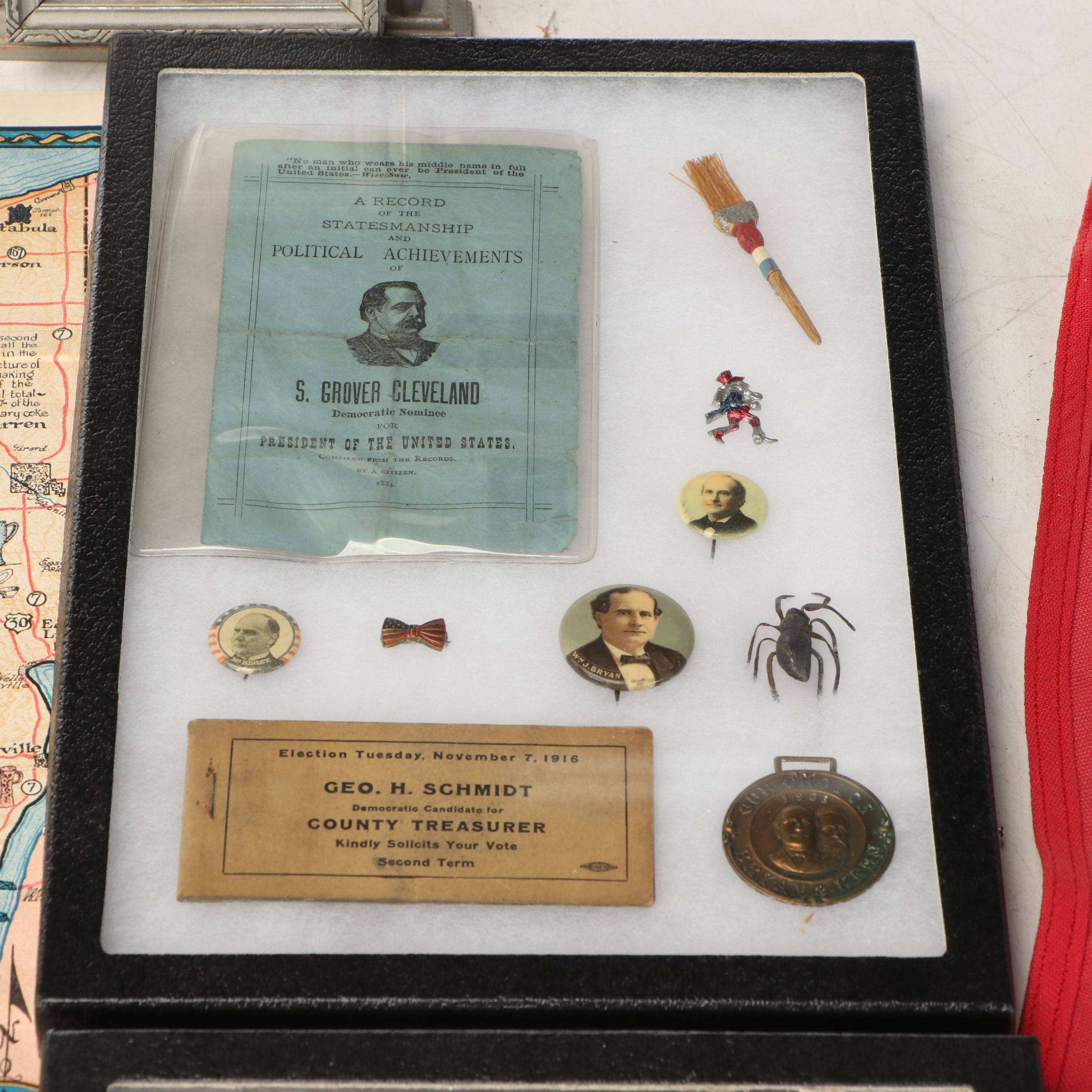 Theodore Roosevelt Antique Postcards, Map of Ohio, Other Political Collectibles