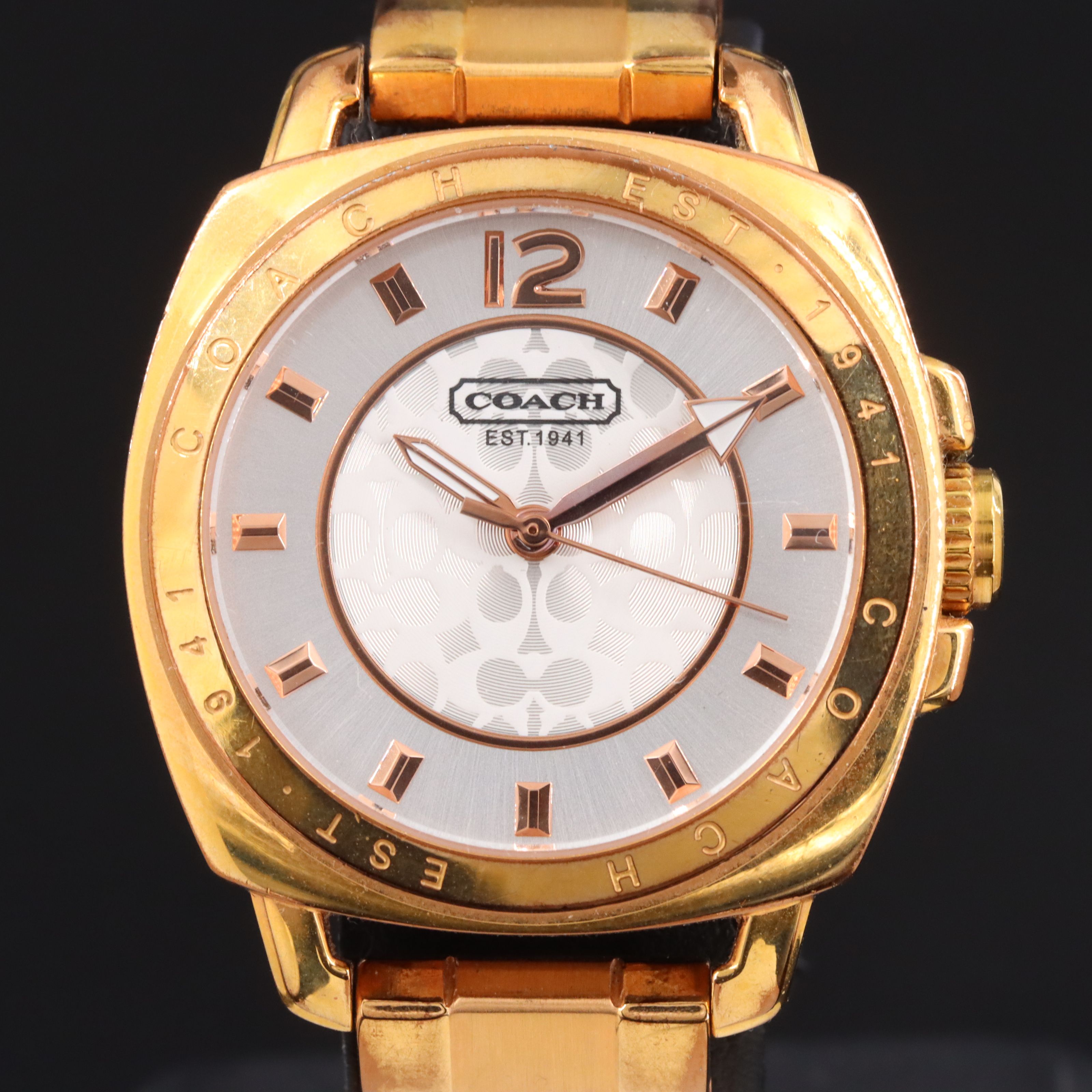Coach Boyfriend Small/Mini Gold-Tone Stainless Steel Quartz Watch