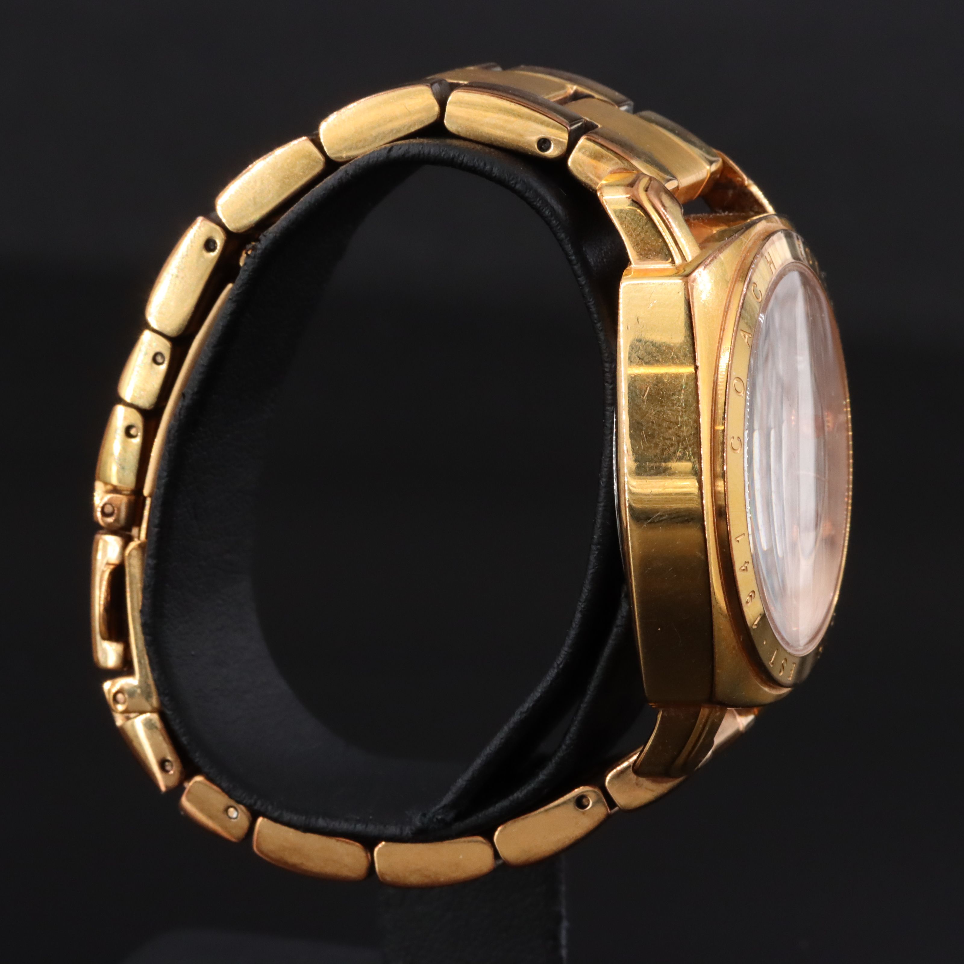 Coach Boyfriend Small/Mini Gold-Tone Stainless Steel Quartz Watch