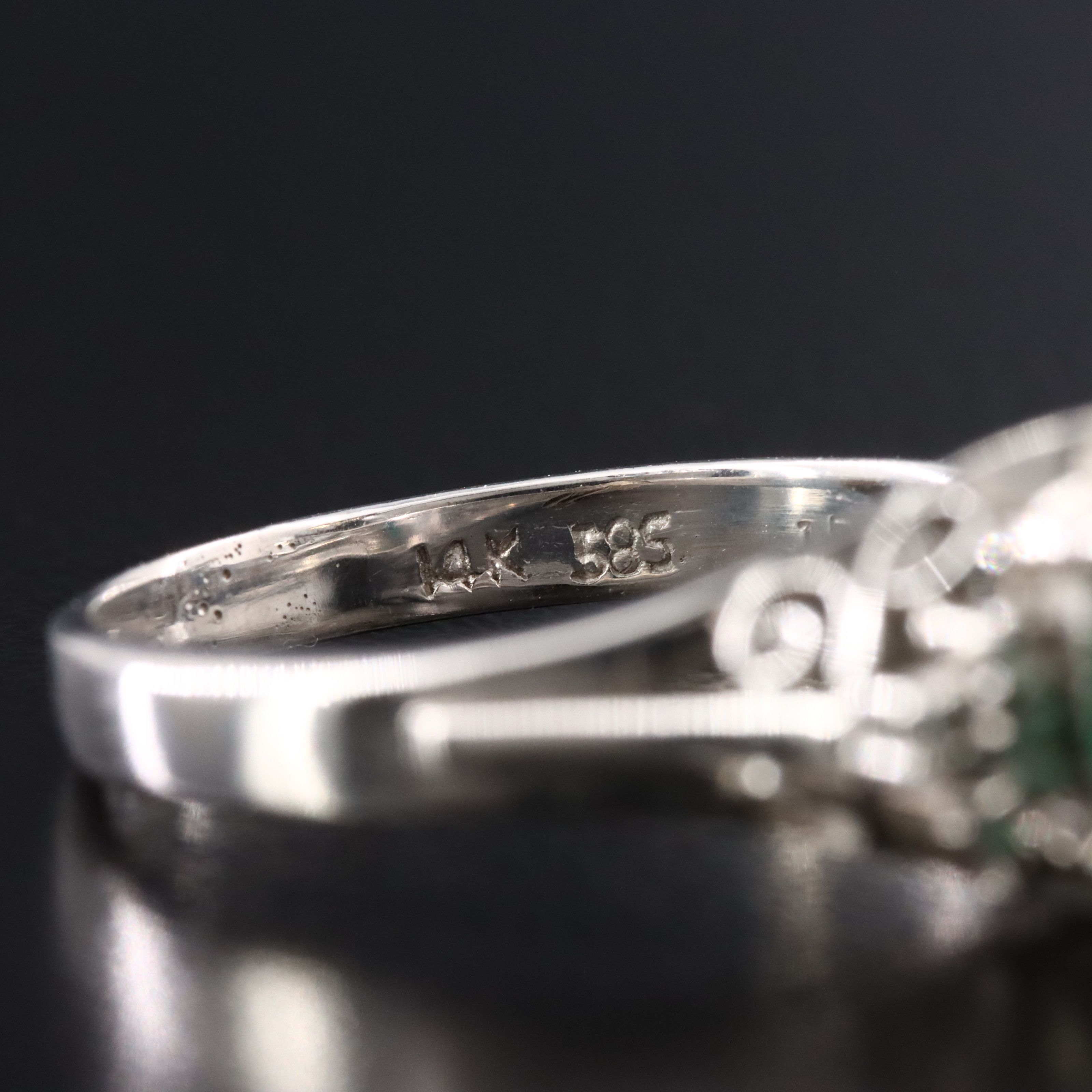 14K 1.54 CT Zambian Emerald and Diamond Filigree Ring with GIA Report