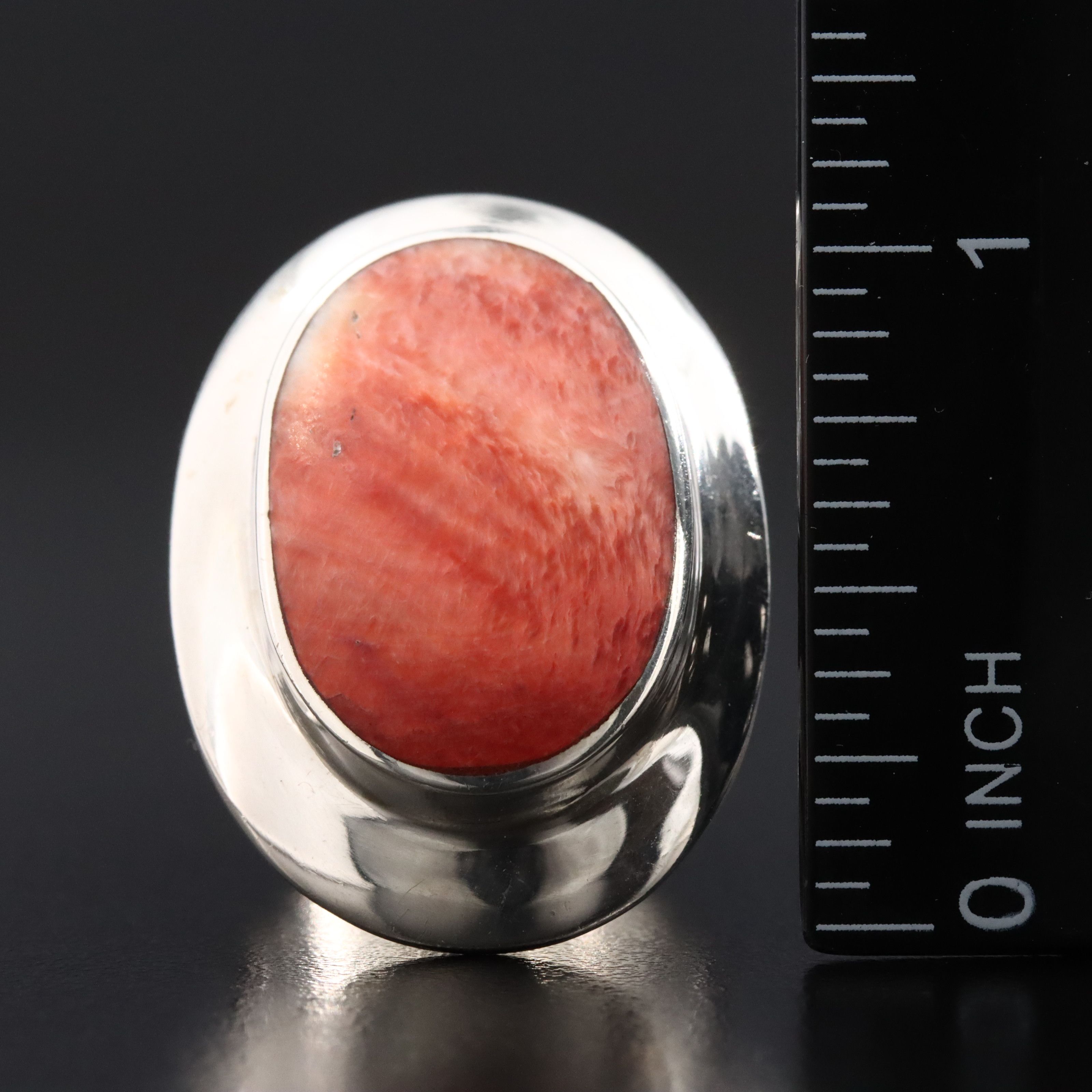 950 Silver Spiny Oyster Ring