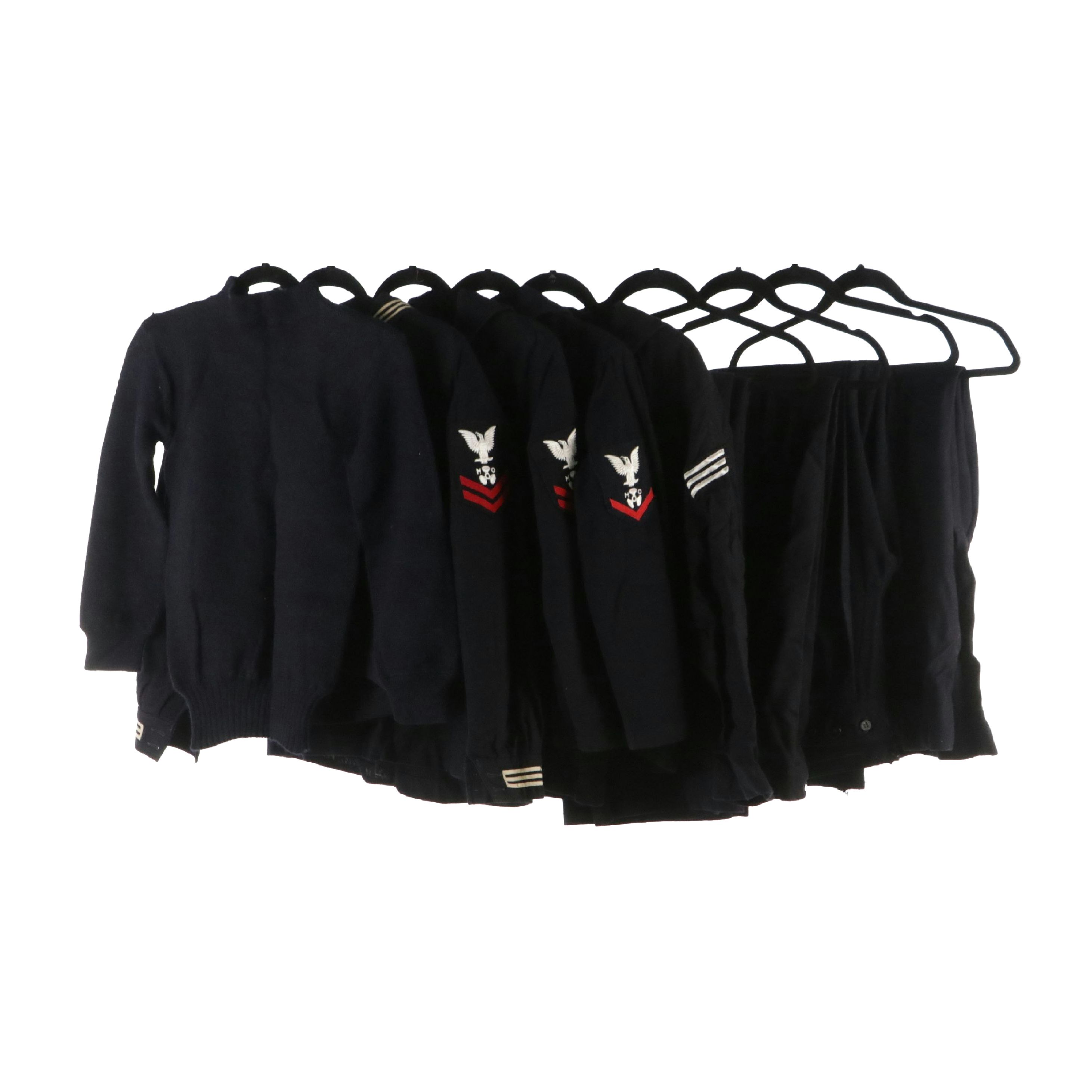 WWII Era USN Dress and Undress Blue Service Uniforms