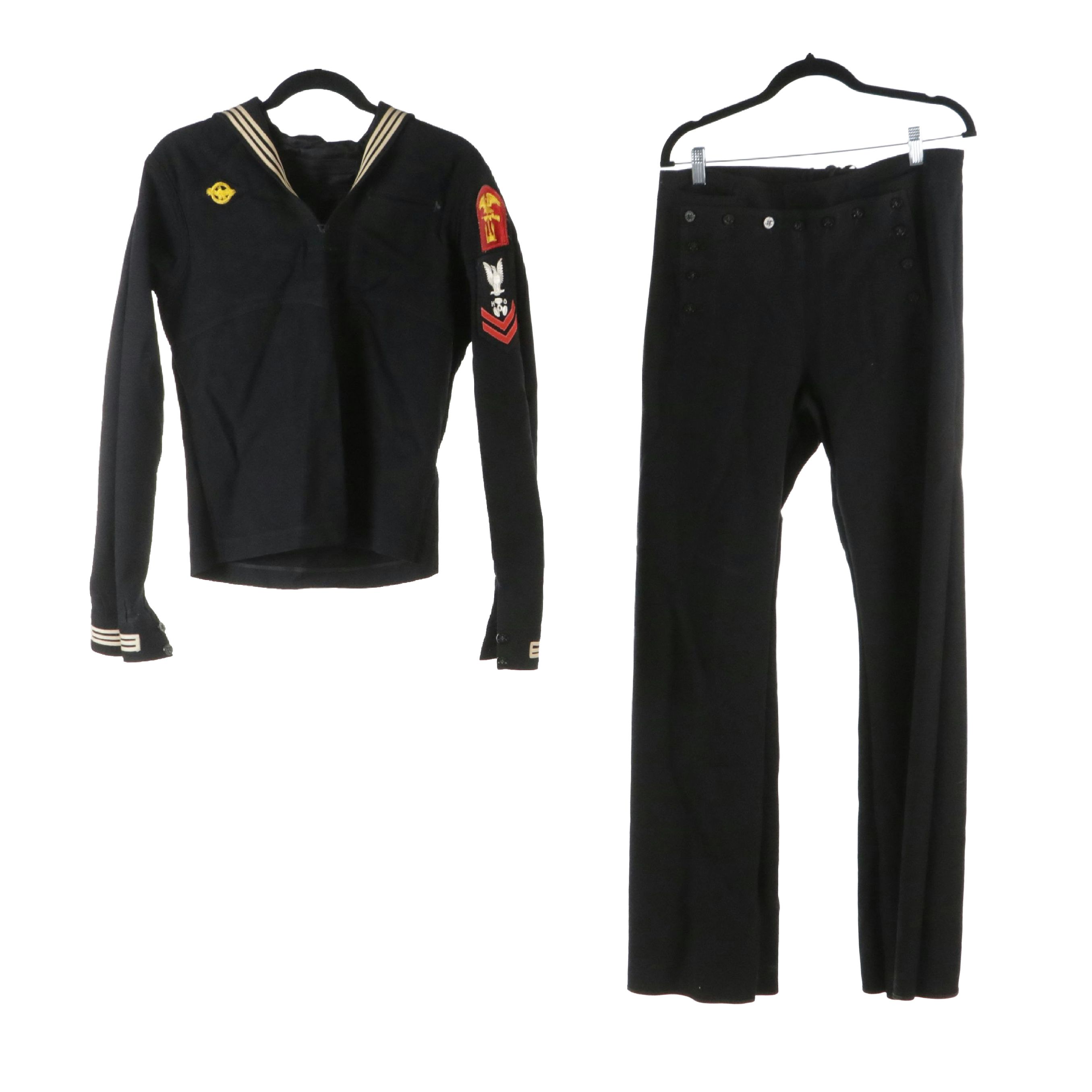 WWII Era US Navy Service Dress Blue A Uniform in Melton Wool