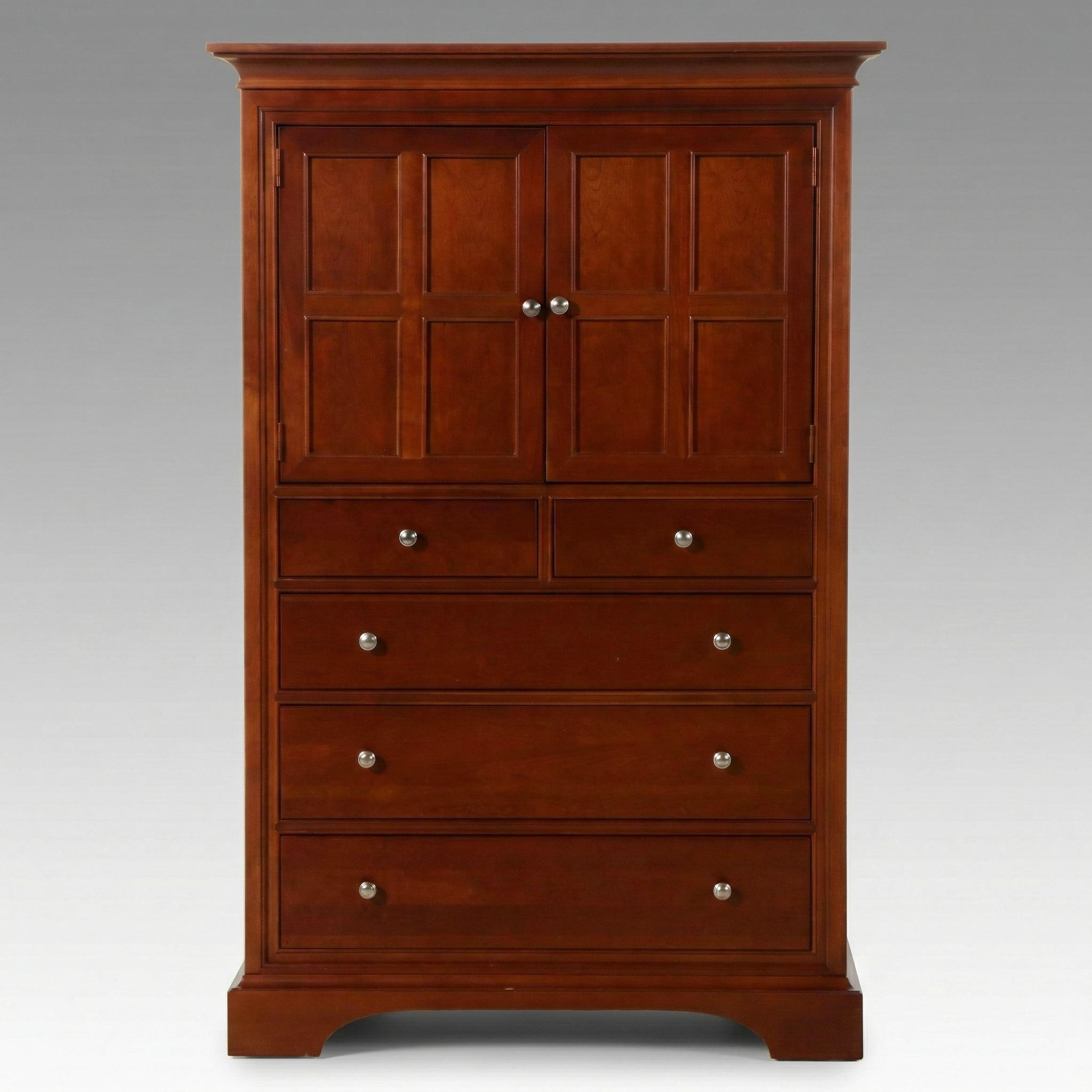 Stanley Furniture Louis Philippe Style Cherry Media Armoire, 21st Century