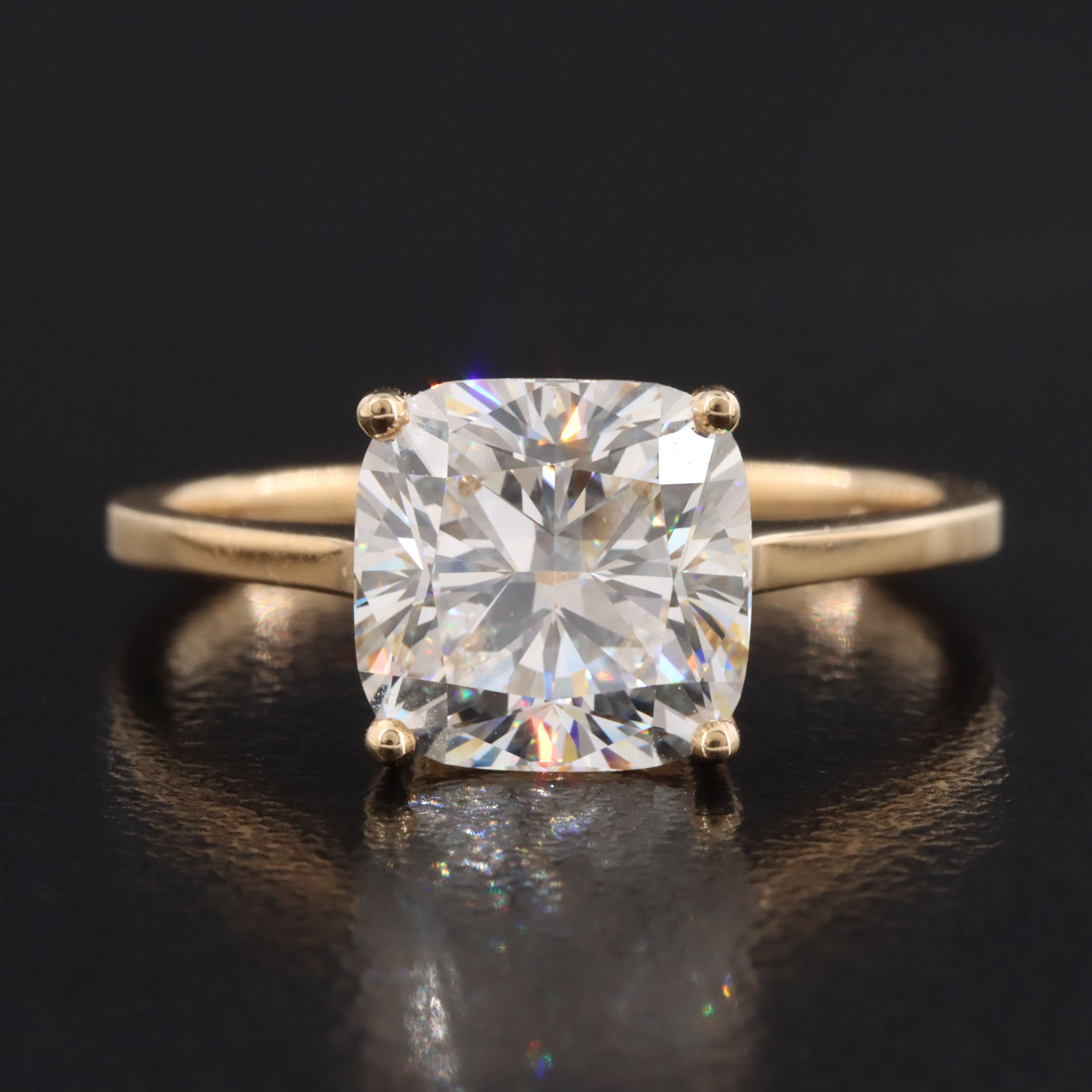 18K 2.84 CT Lab Grown Diamond Solitaire Ring with IGI Report