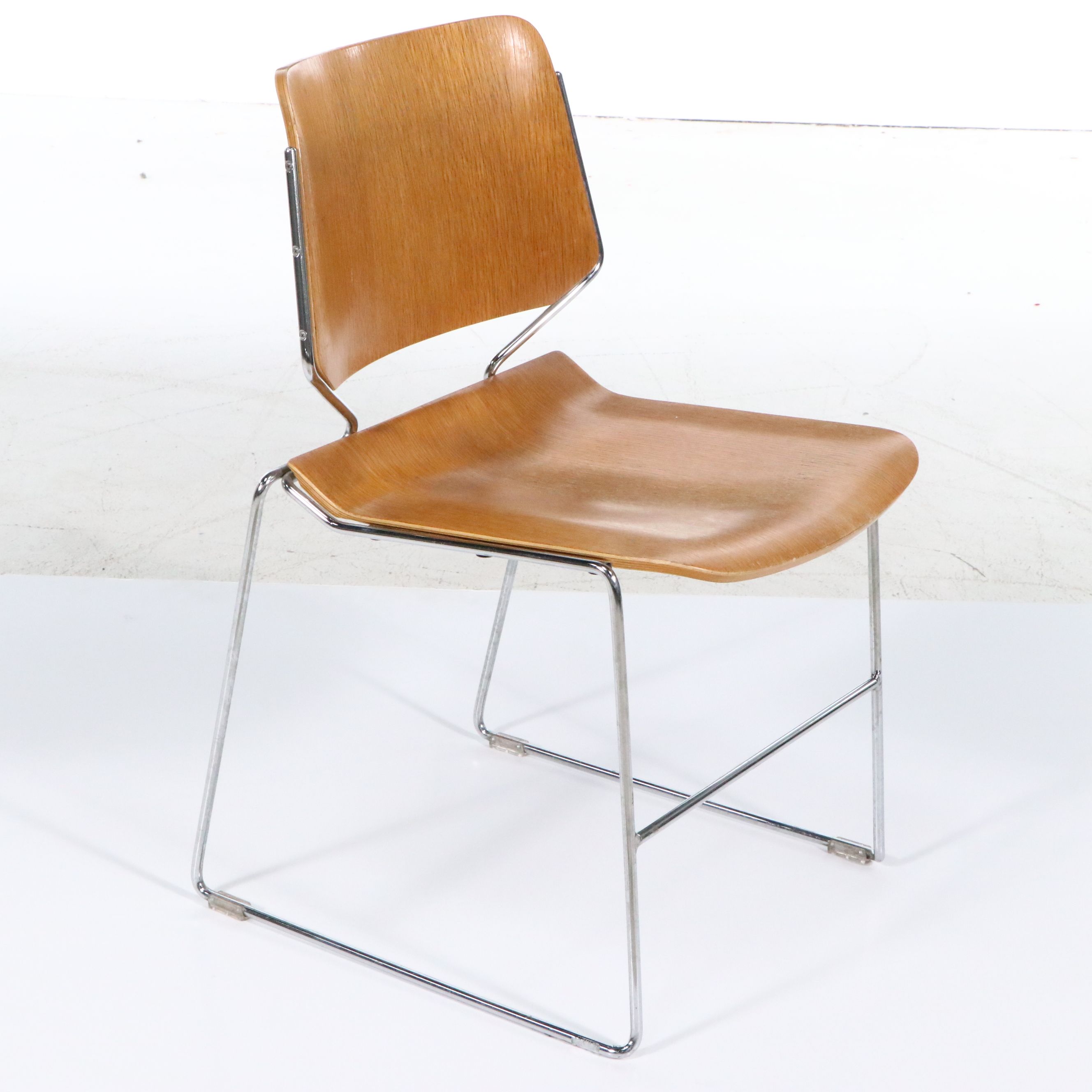 Thomas Tolleson for Krueger "Matrix" Plywood Stacking Chair, Late 1960s–1970s