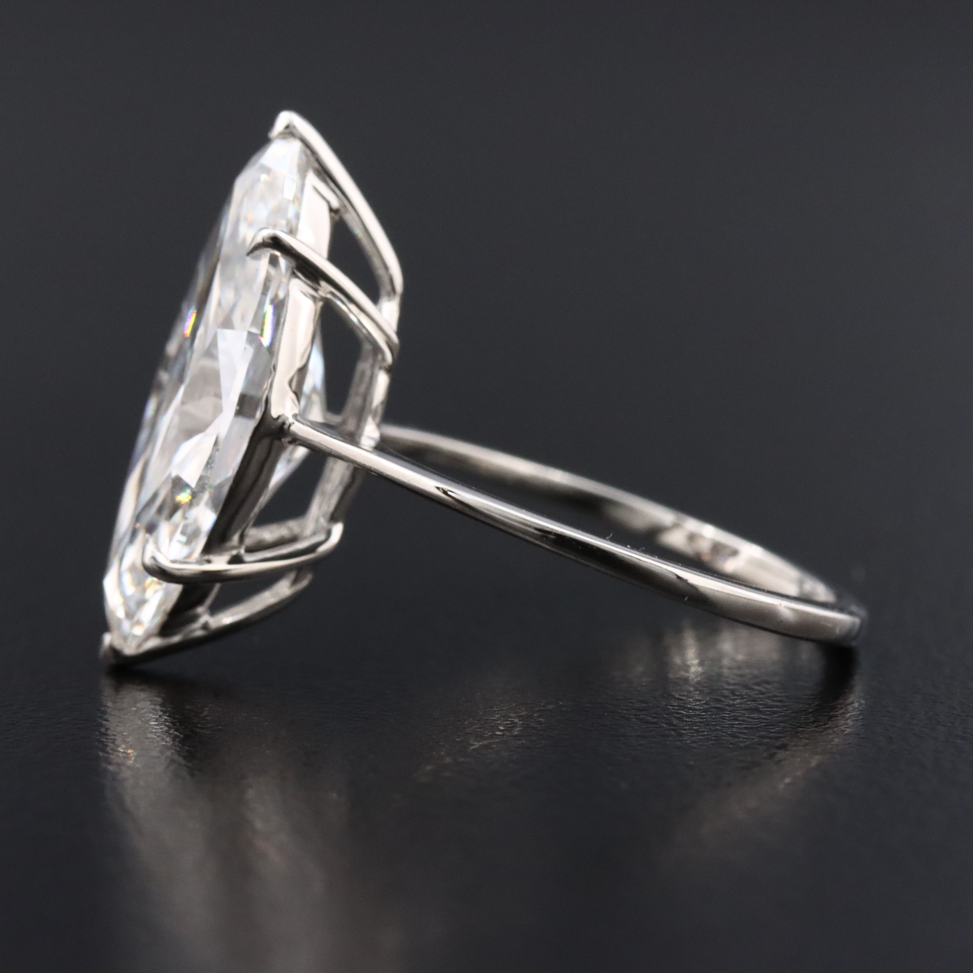 Platinum 5.08 CT Lab Grown Diamond Solitaire Ring with IGI Report