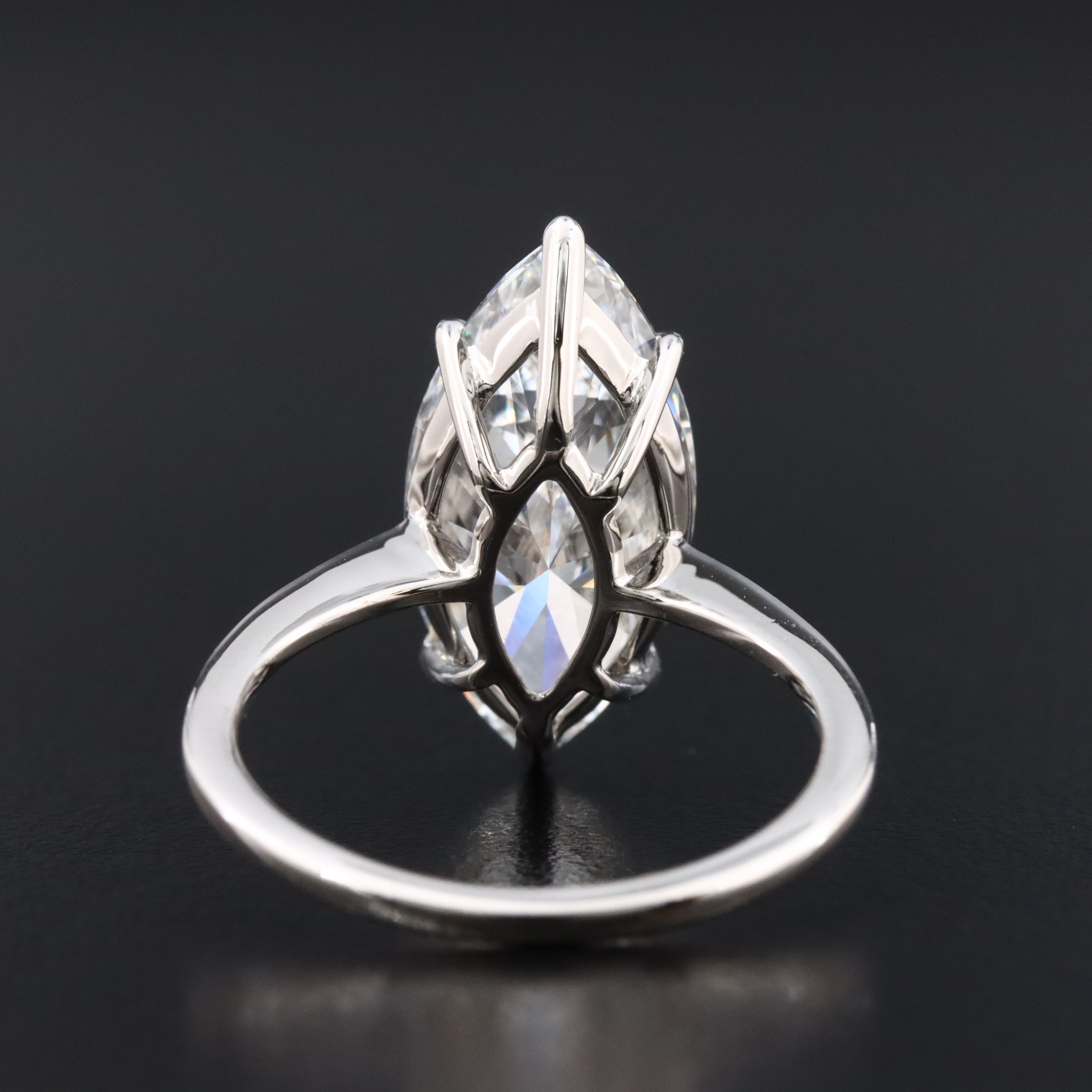 Platinum 5.08 CT Lab Grown Diamond Solitaire Ring with IGI Report