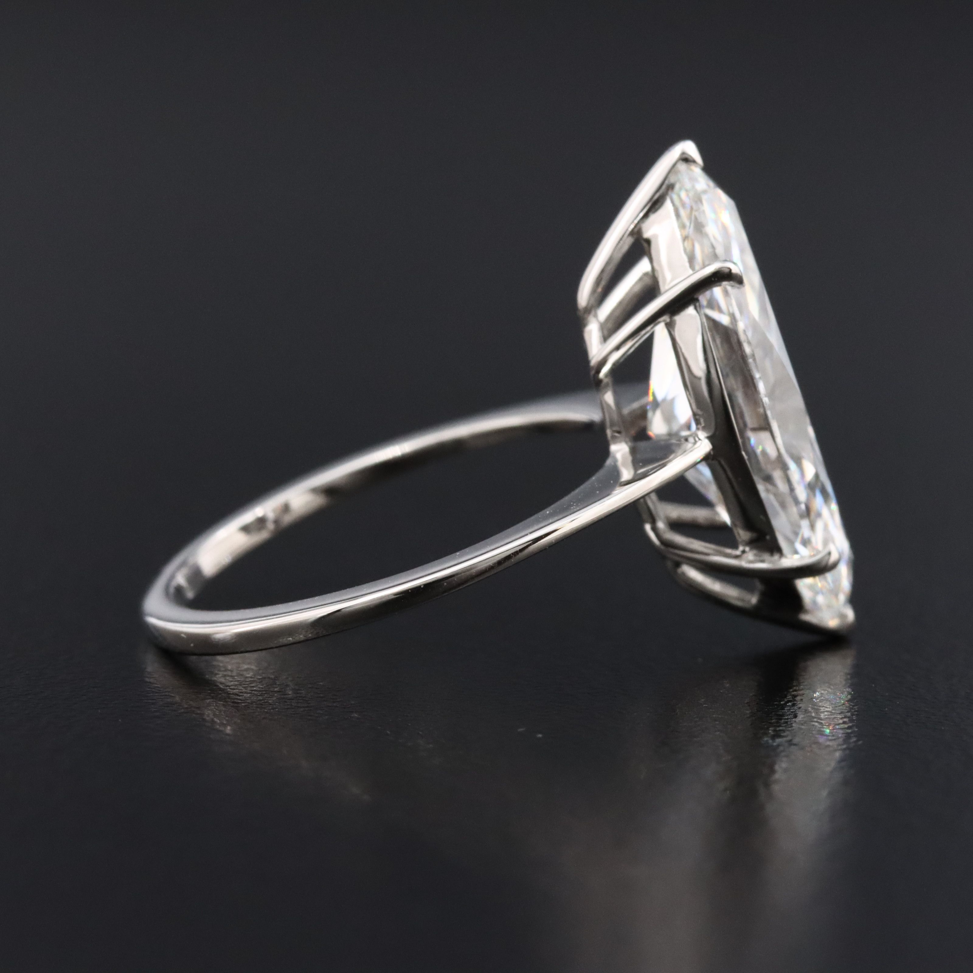 Platinum 5.08 CT Lab Grown Diamond Solitaire Ring with IGI Report