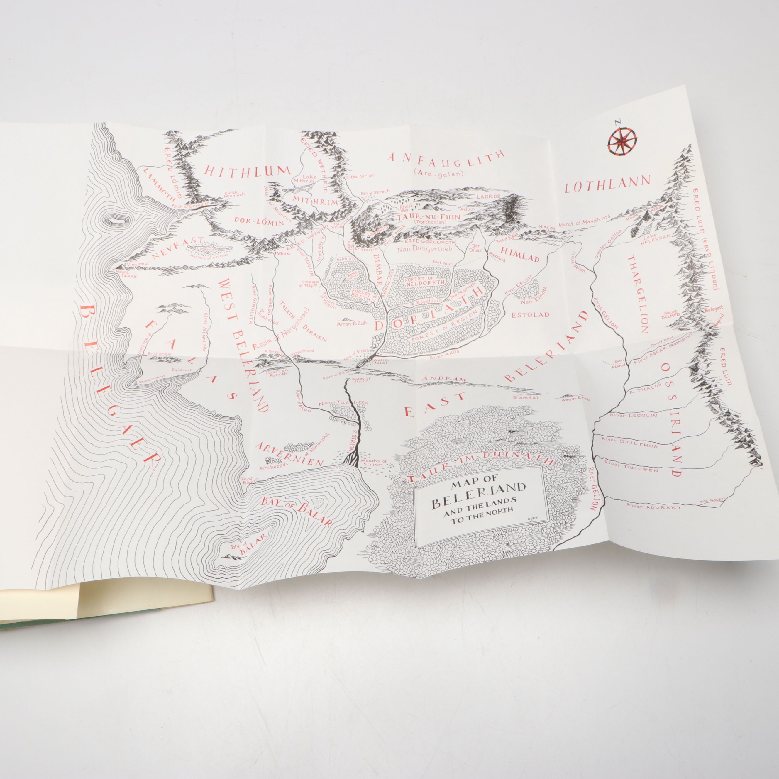 First American Edition "The Silmarillion" by J. R. R. Tolkien with Map, 1977