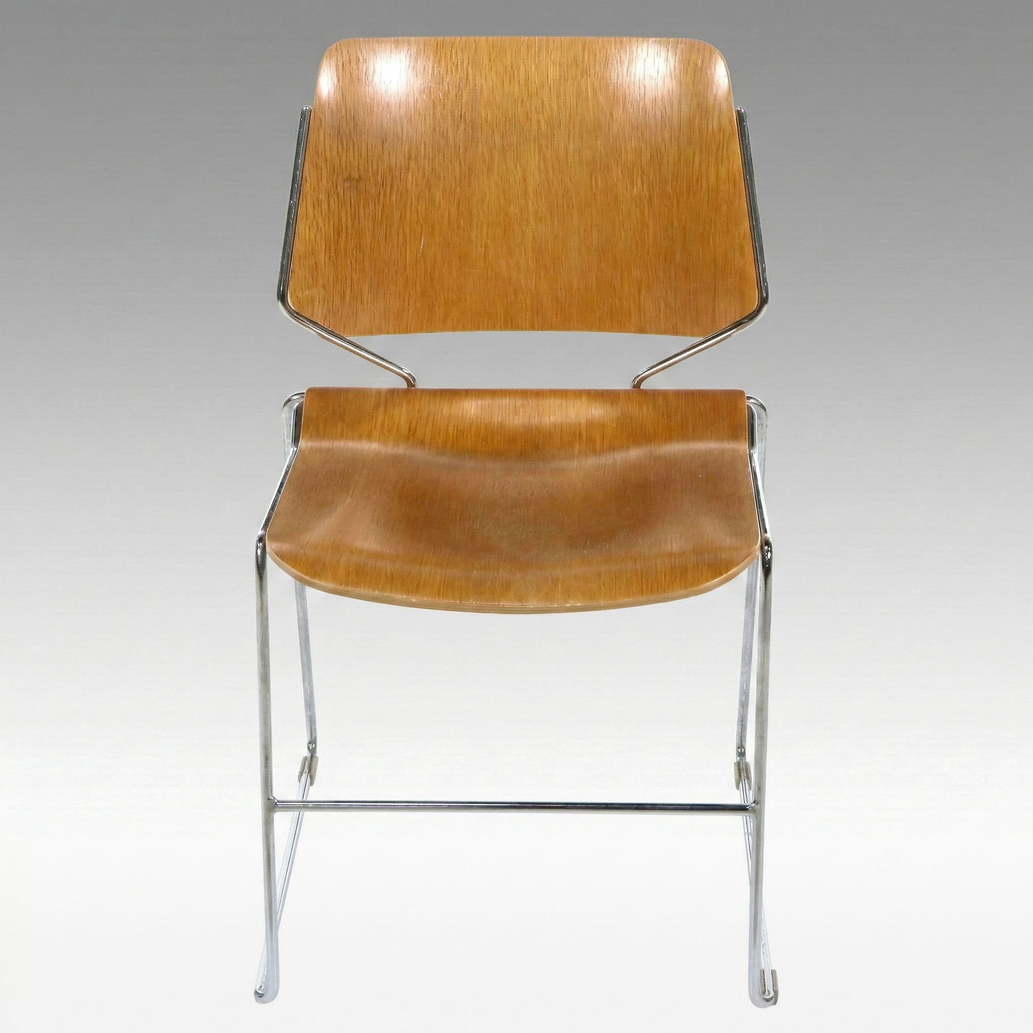 Thomas Tolleson for Krueger "Matrix" Plywood Stacking Chair, Late 1960s–1970s
