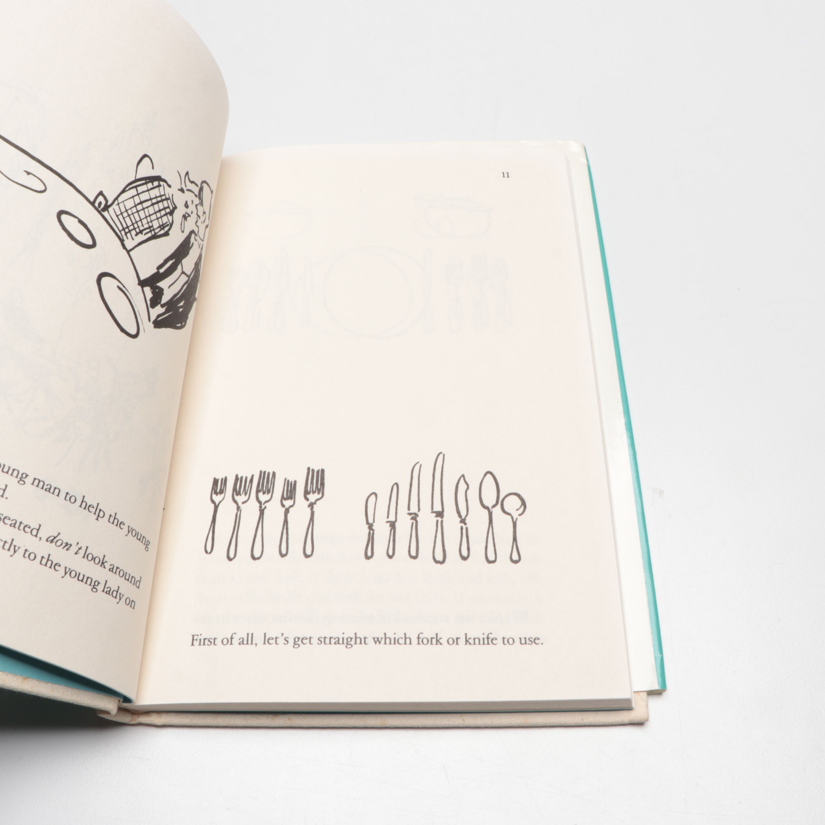 Illustrated "Tiffany's Table Manners for Teenagers" by Walter Hoving, 1989