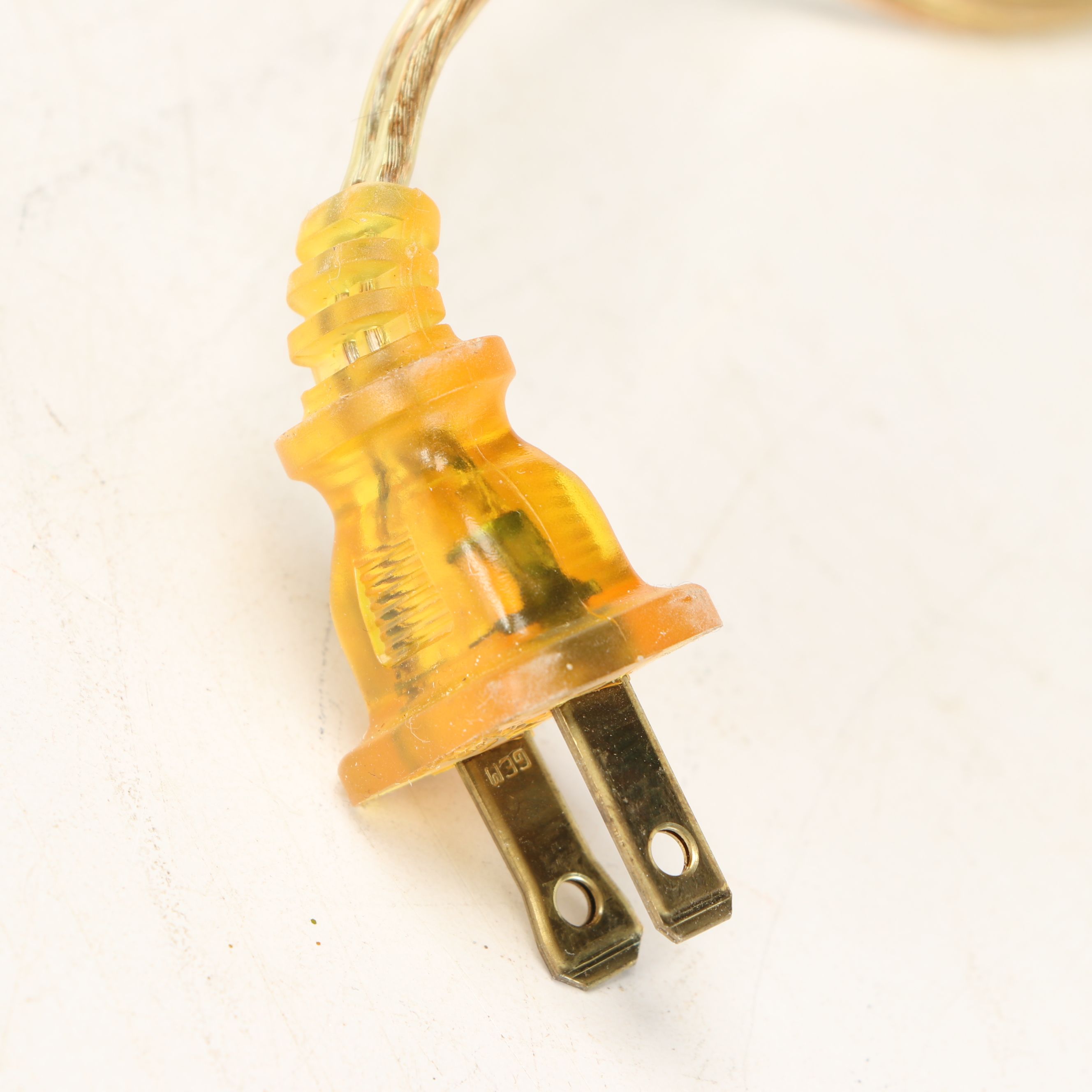 Neoclassical Style Gilt Banded Urn Table Lamp with Silk Shade