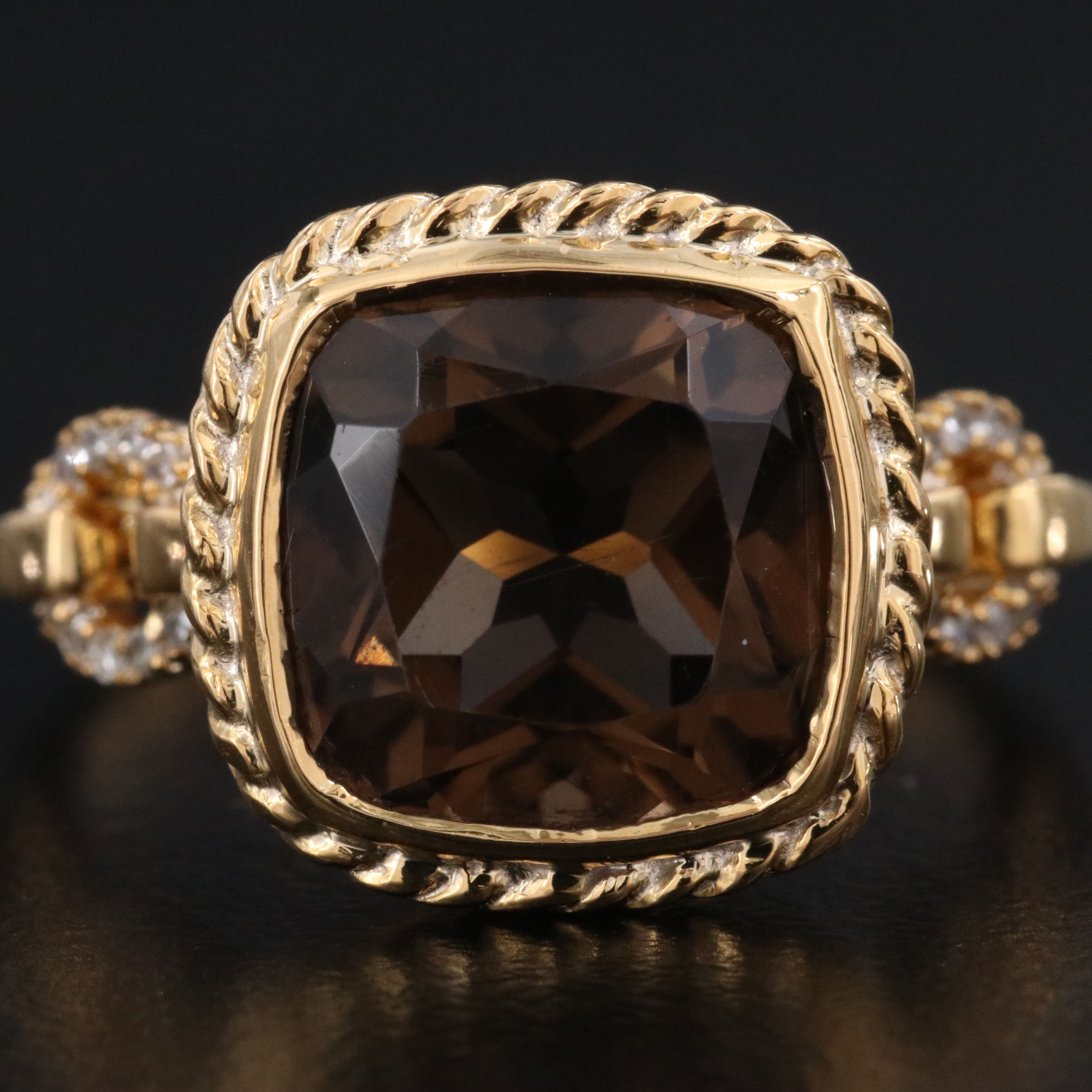 14K Smoky Quartz Ring