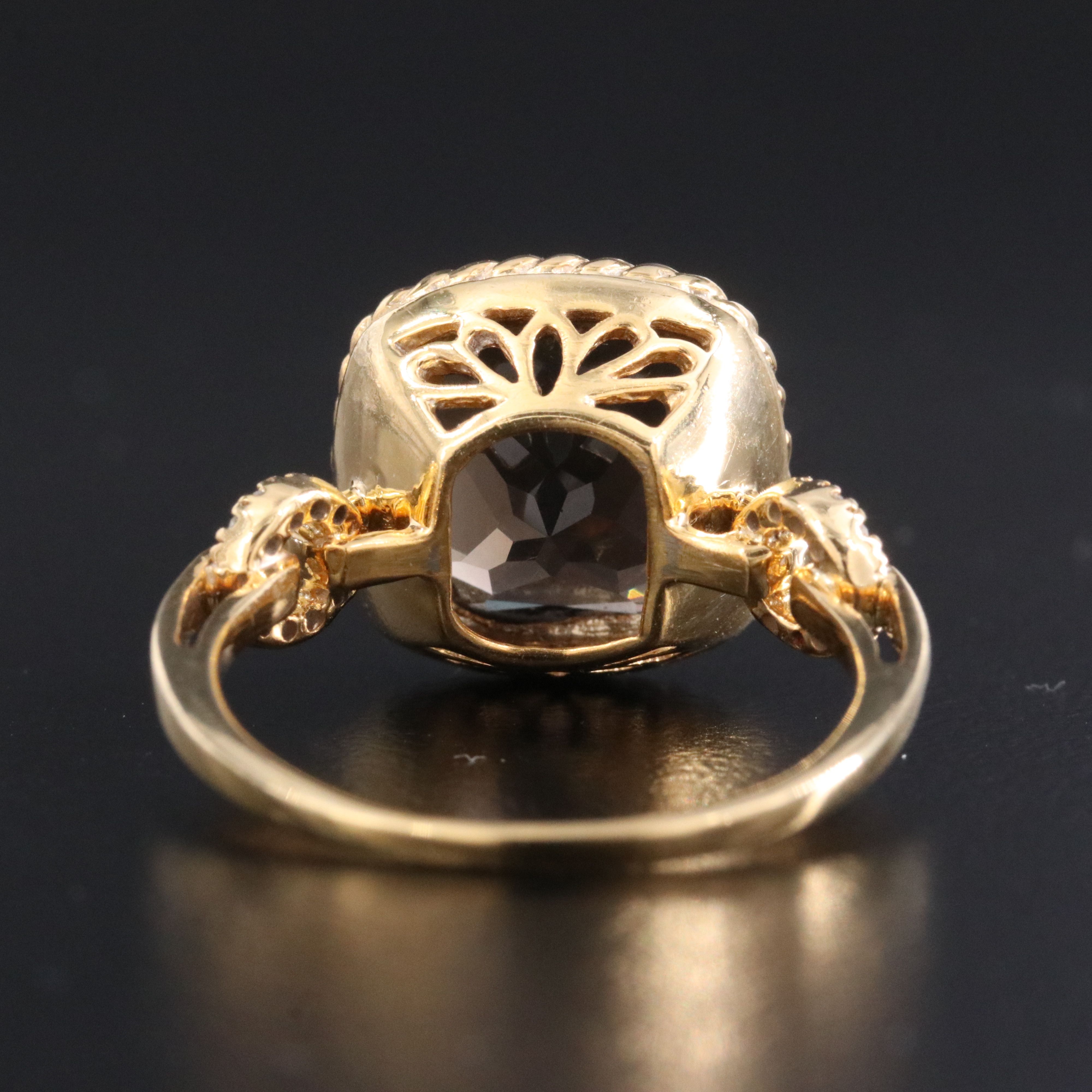 14K Smoky Quartz Ring