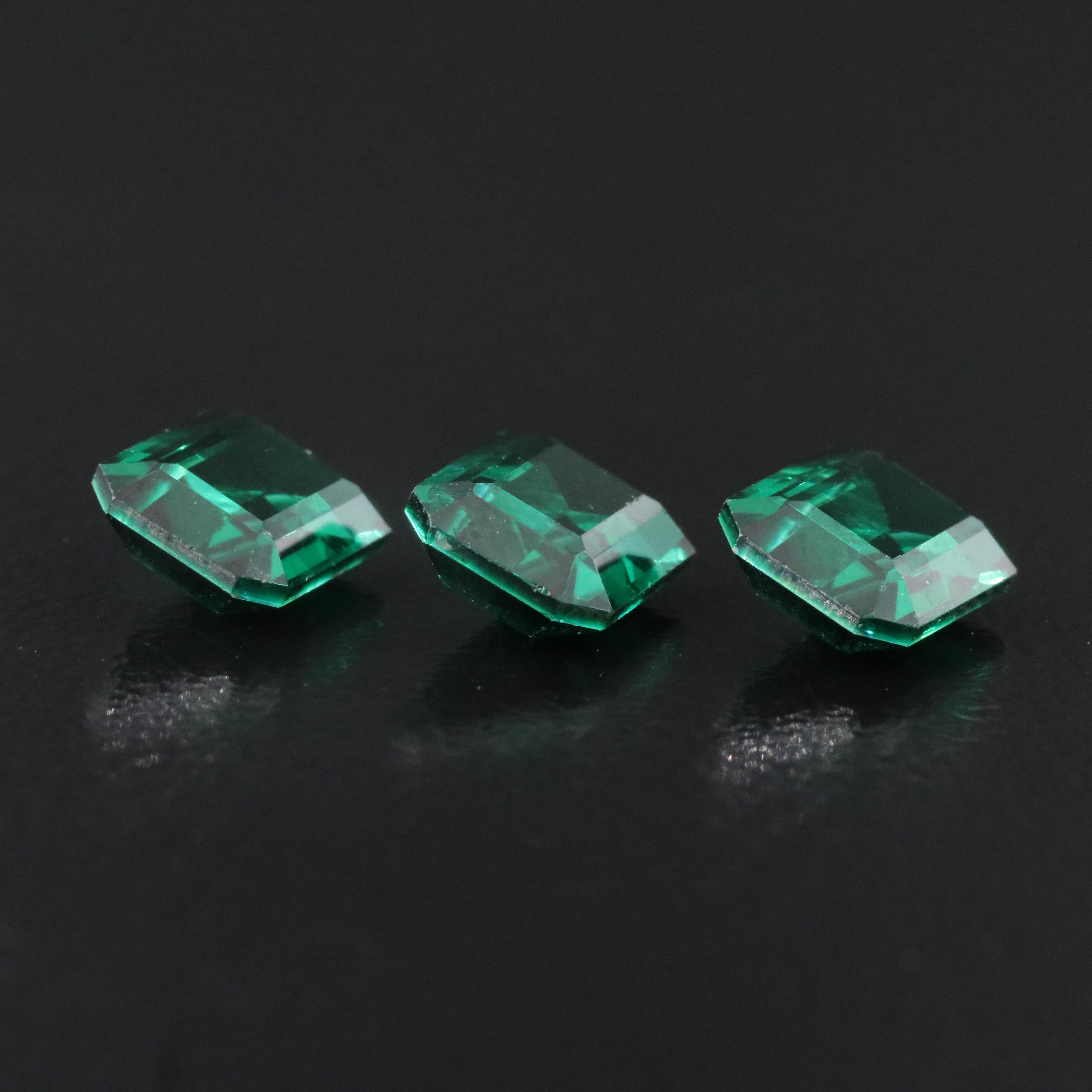 Loose 5.41 CTW Lab Grown Spinel Triplets