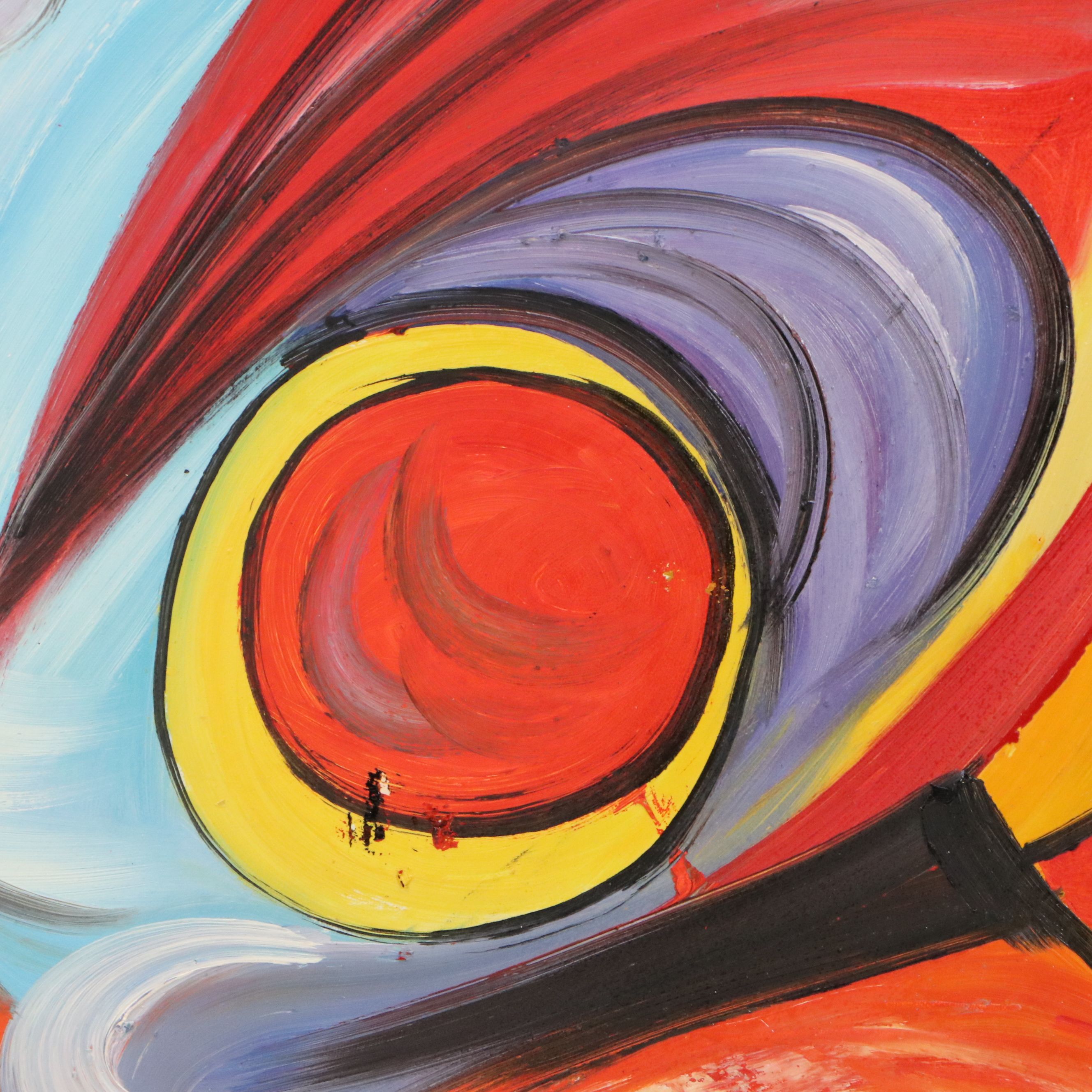 F. McCoy Abstract Oil Painting, Late 20th to 21st Century