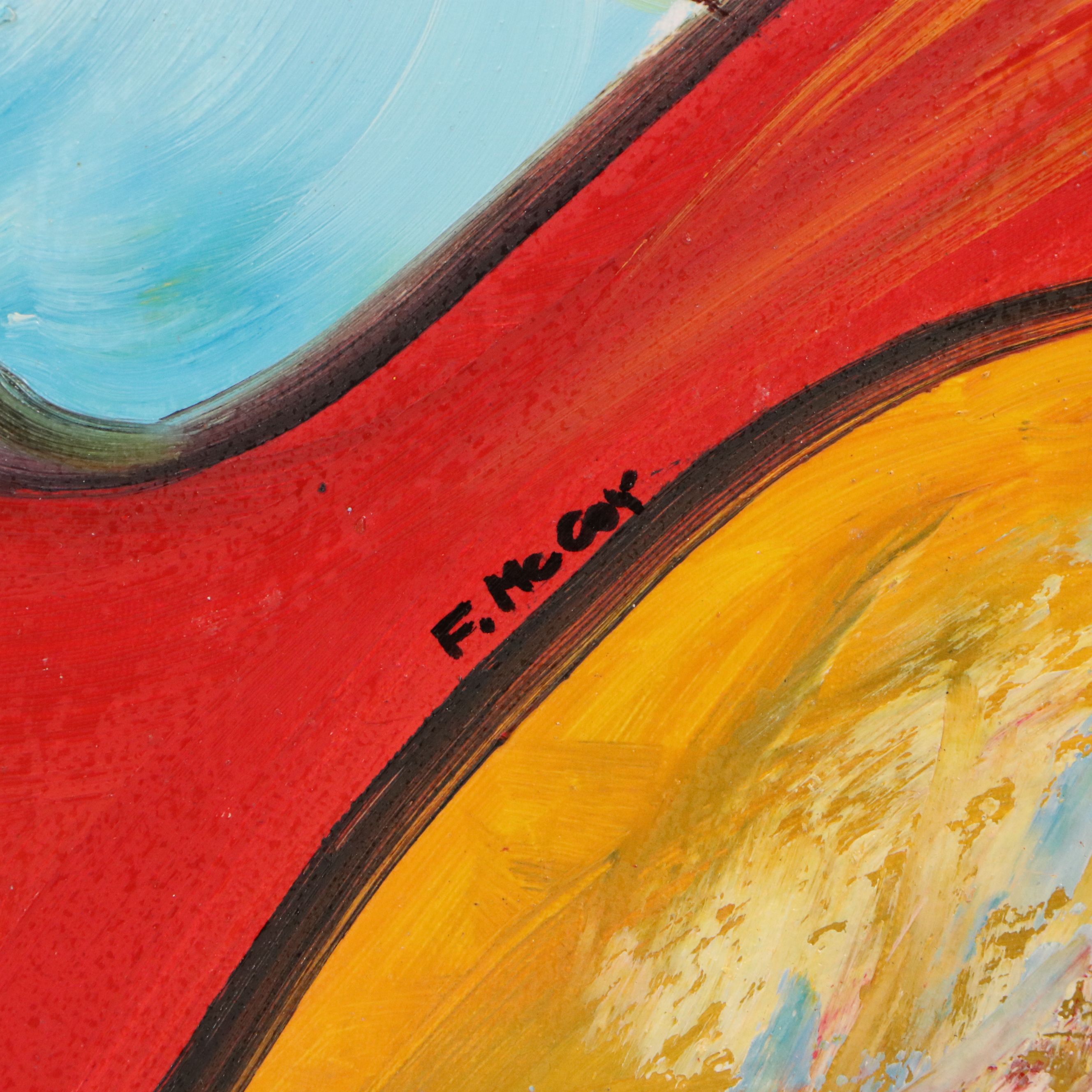 F. McCoy Abstract Oil Painting, Late 20th to 21st Century