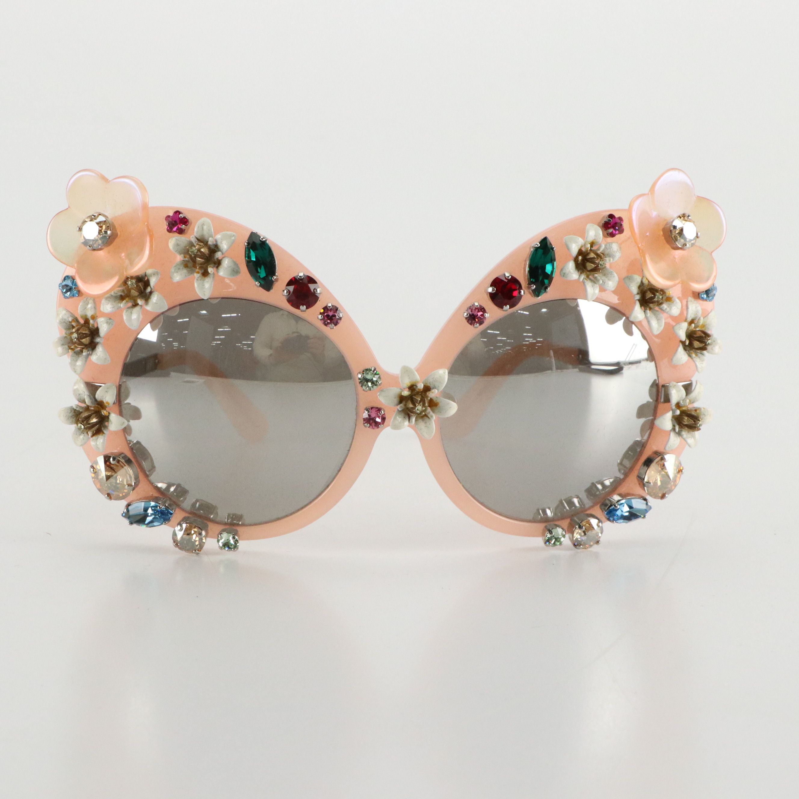 Dolce & Gabbana DG4292 Floral Appliqué & Embellished Butterfly Sunglasses W Case