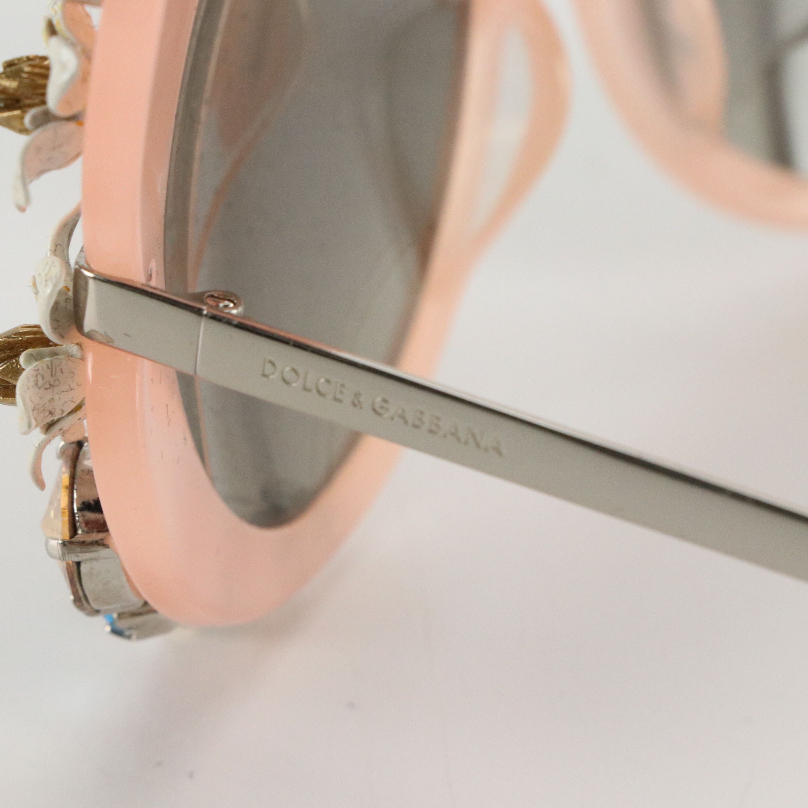 Dolce & Gabbana DG4292 Floral Appliqué & Embellished Butterfly Sunglasses W Case