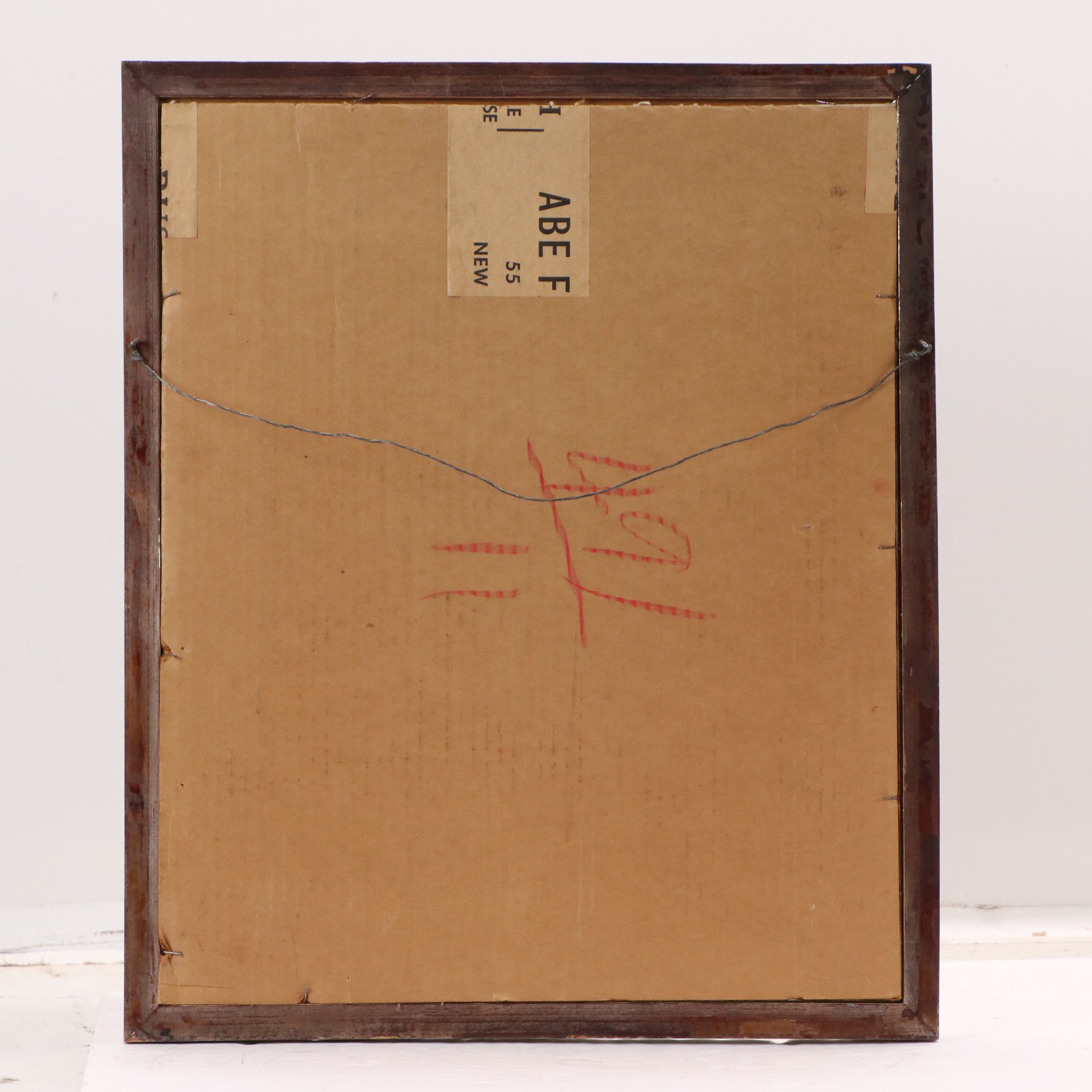 Hand-Colored Rotogravure of Soldier Leaving His Family, Early 20th Century