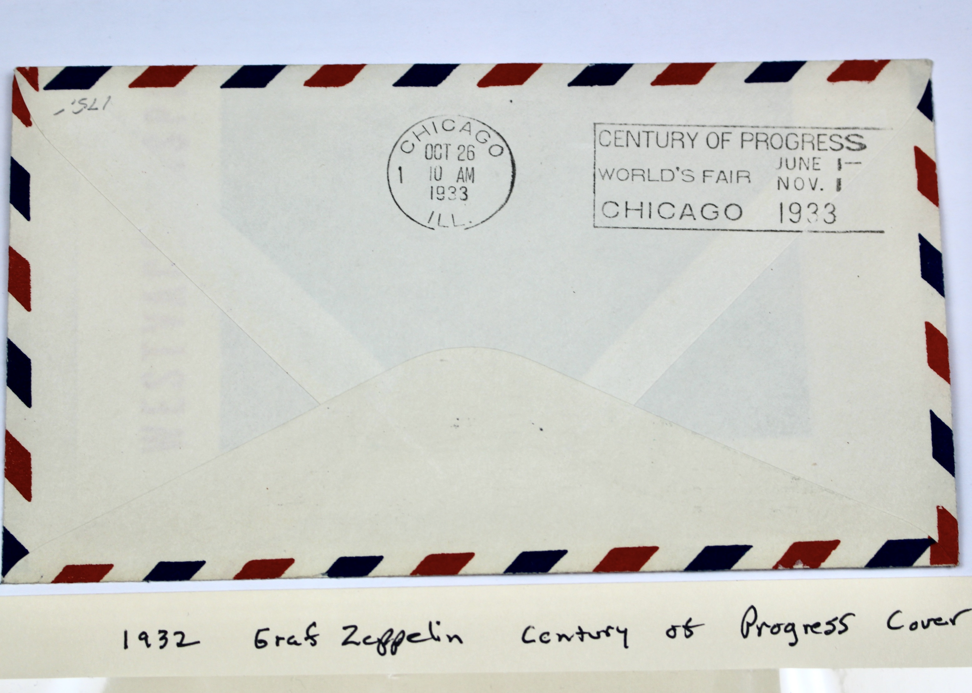 1933 Graf Zeppelin Century of Progress Postal Cover, Stamp C18