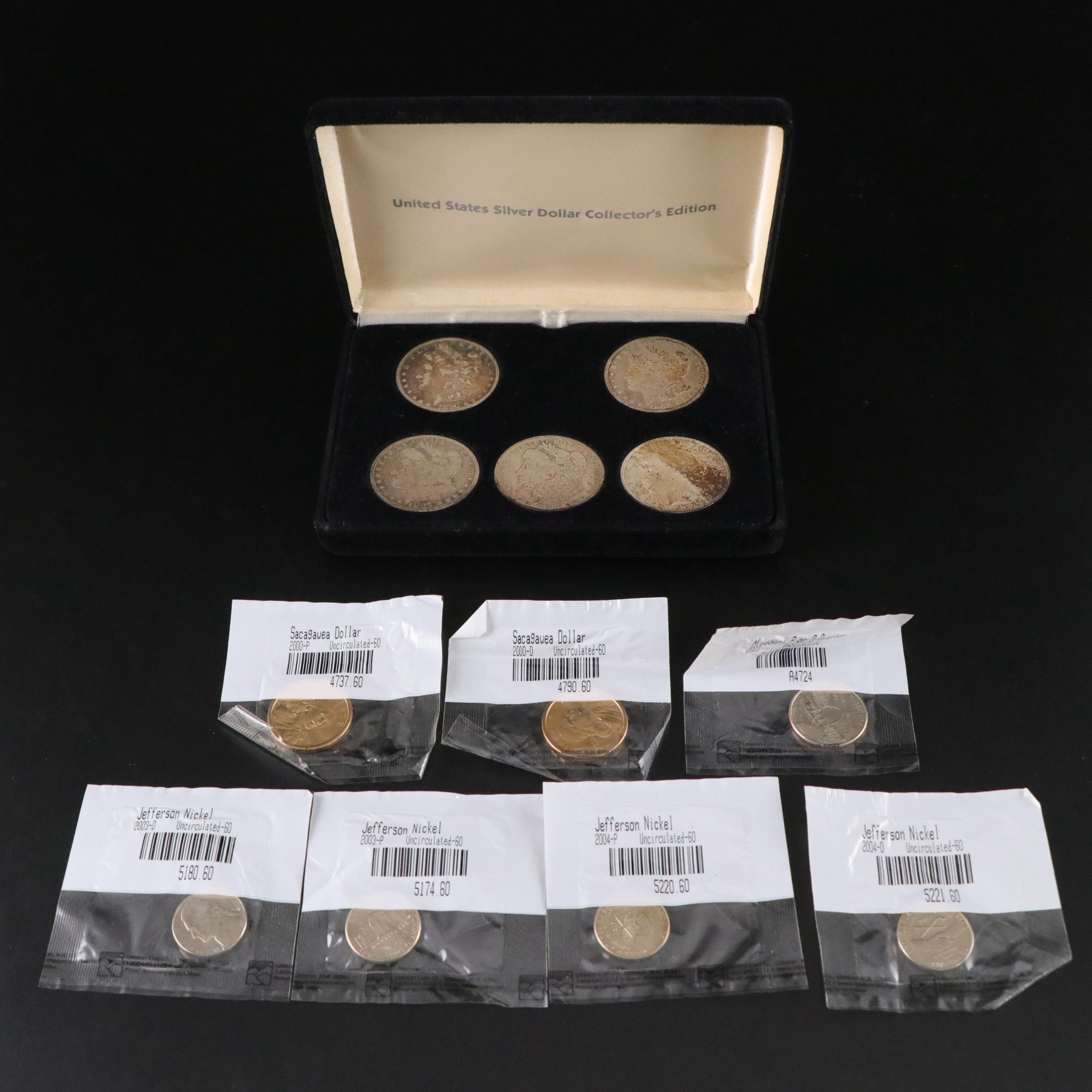 Morgan Silver Dollar Collection and Other Uncirculated Coins