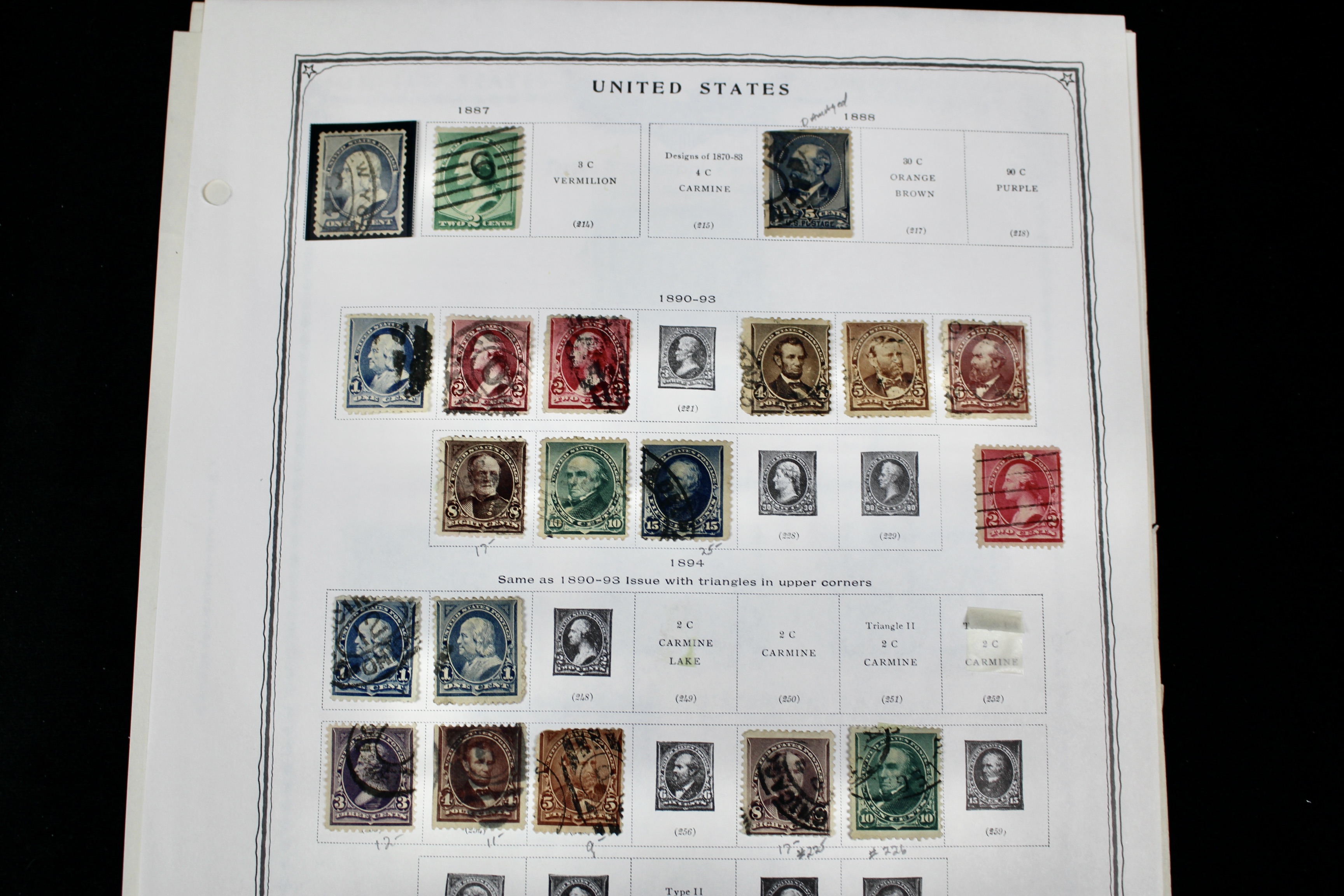 U.S. Postage Stamp Collection, 1857 to 1931, Mint and Used