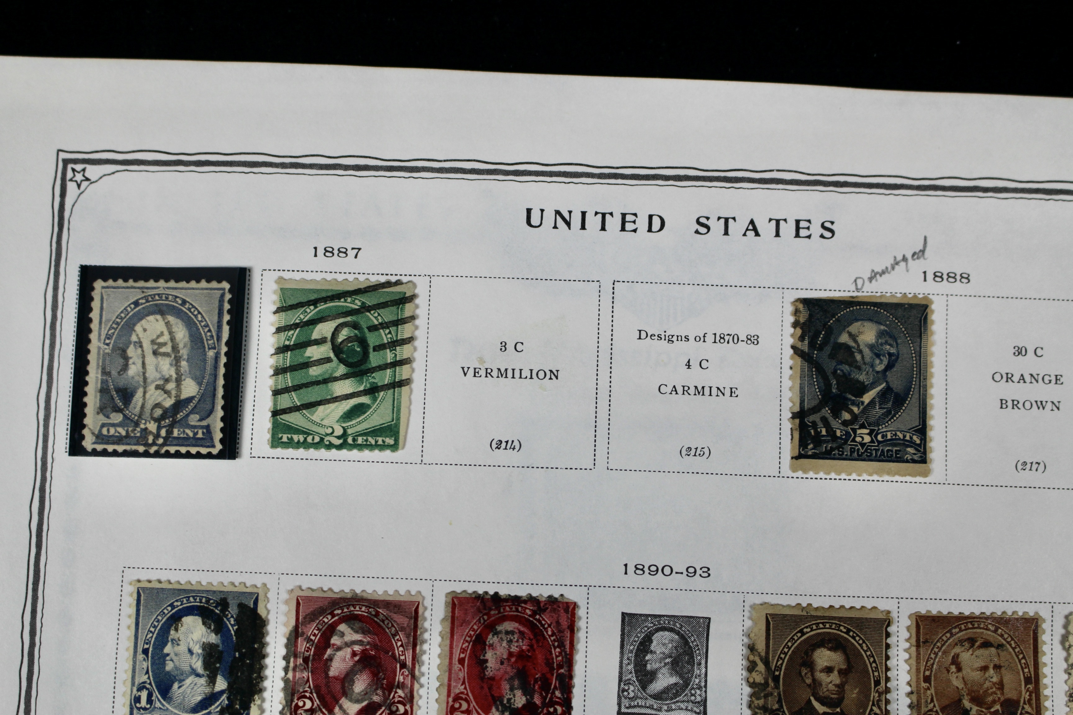 U.S. Postage Stamp Collection, 1857 to 1931, Mint and Used