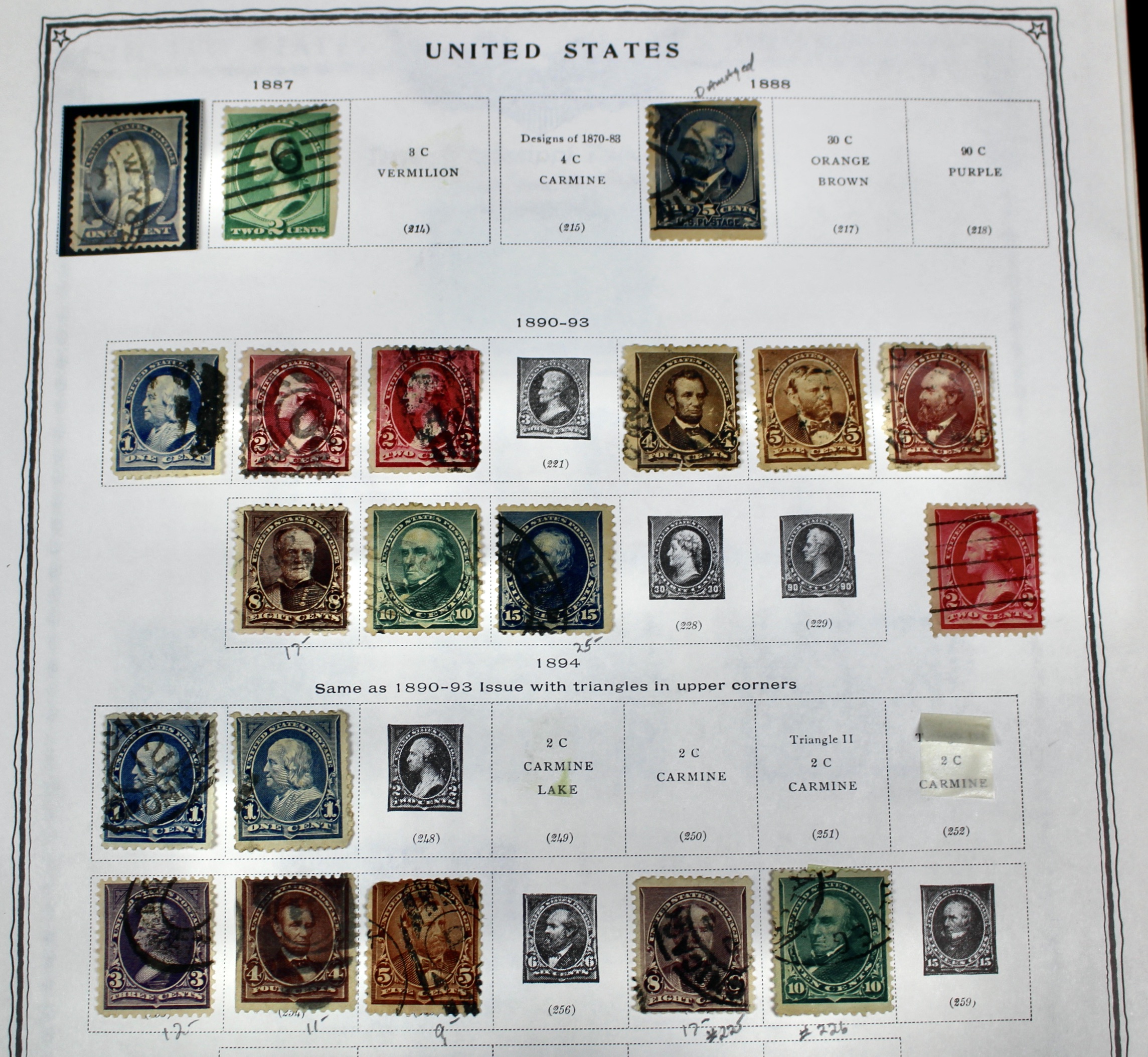 U.S. Postage Stamp Collection, 1857 to 1931, Mint and Used