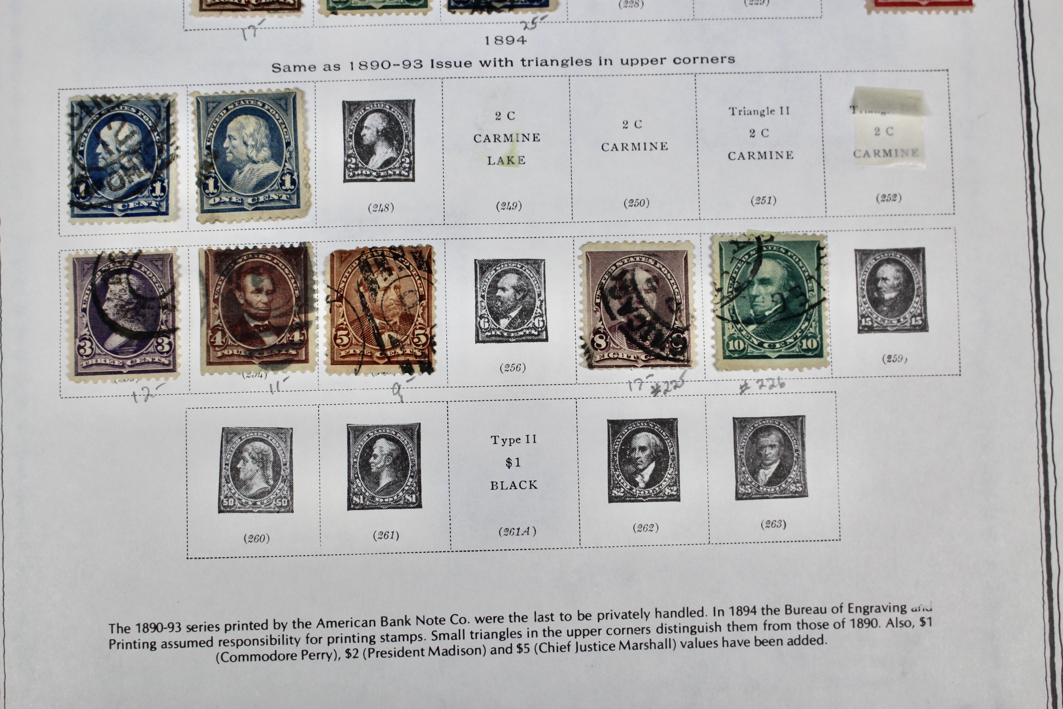 U.S. Postage Stamp Collection, 1857 to 1931, Mint and Used