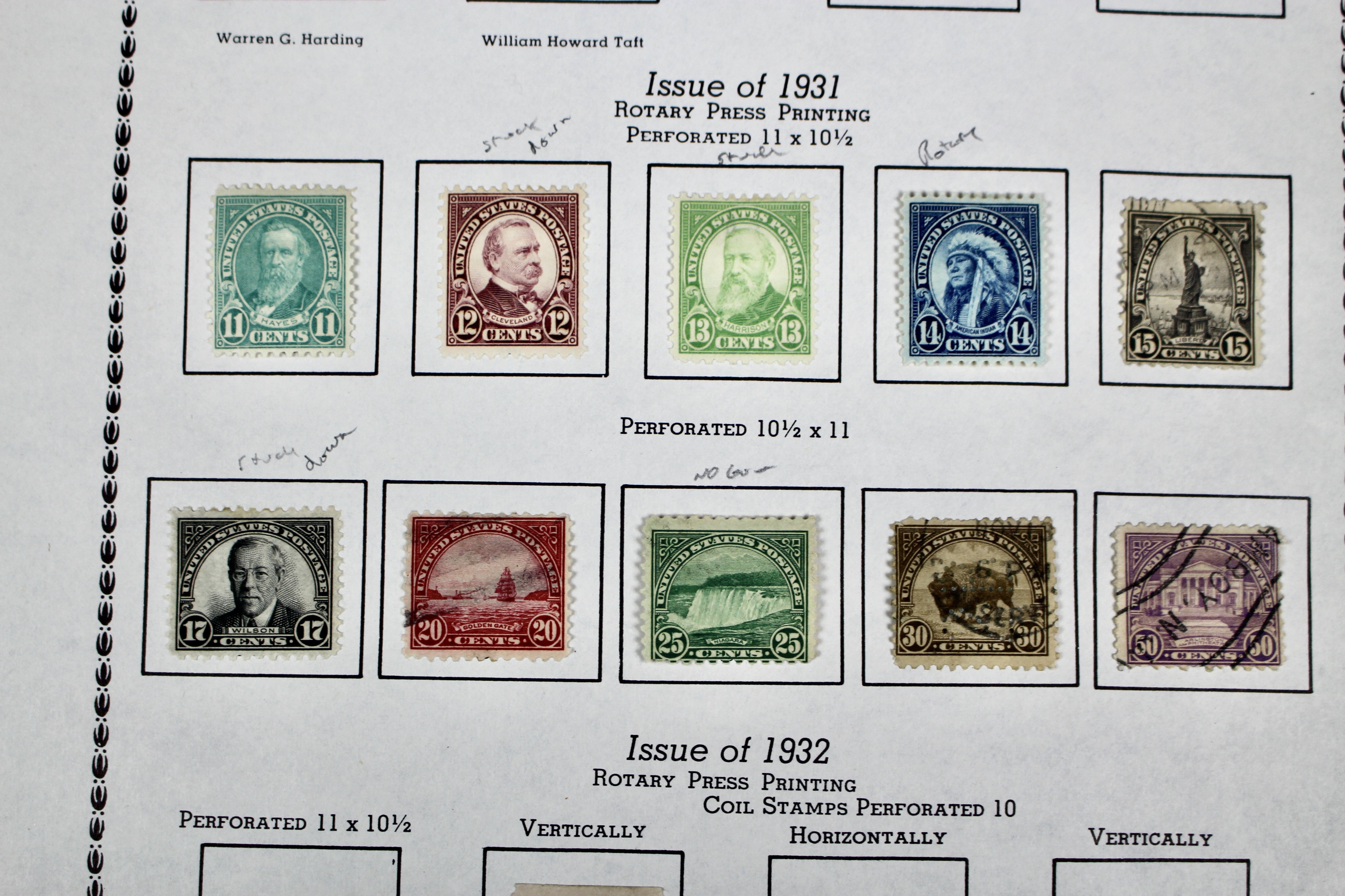U.S. Postage Stamp Collection, 1857 to 1931, Mint and Used