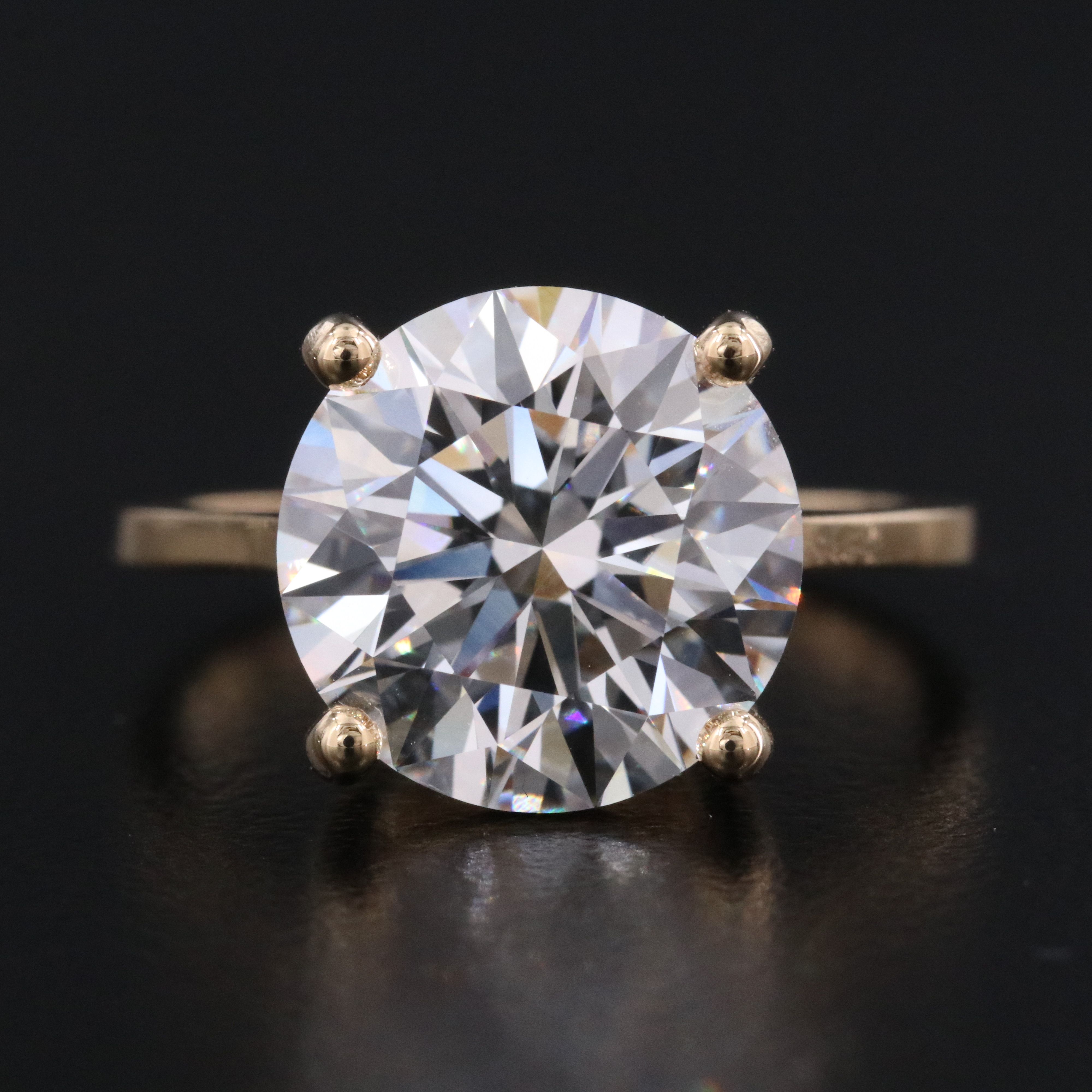 18K 5.05 CT Lab Grown Diamond Solitaire Ring with IGI Report