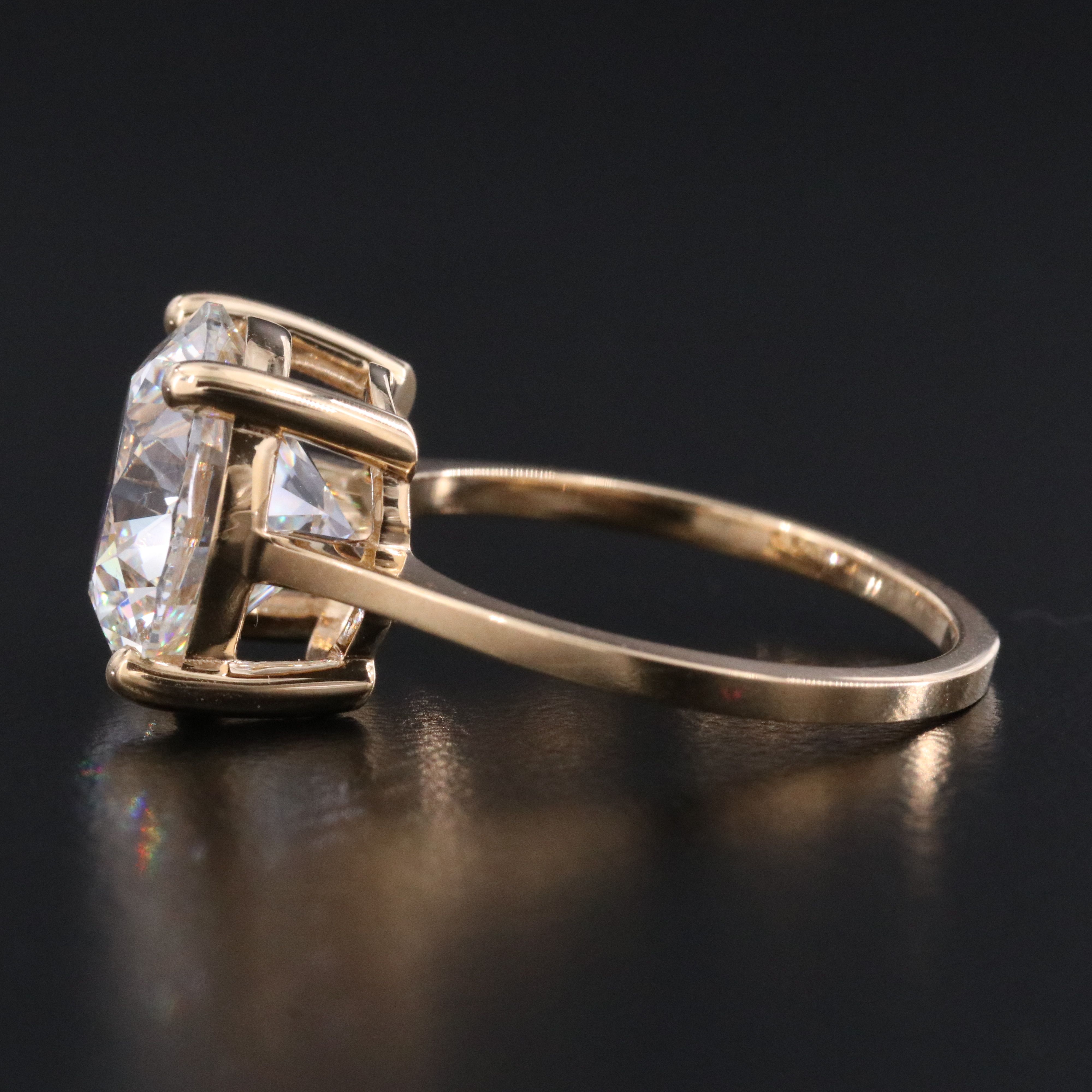 18K 5.05 CT Lab Grown Diamond Solitaire Ring with IGI Report