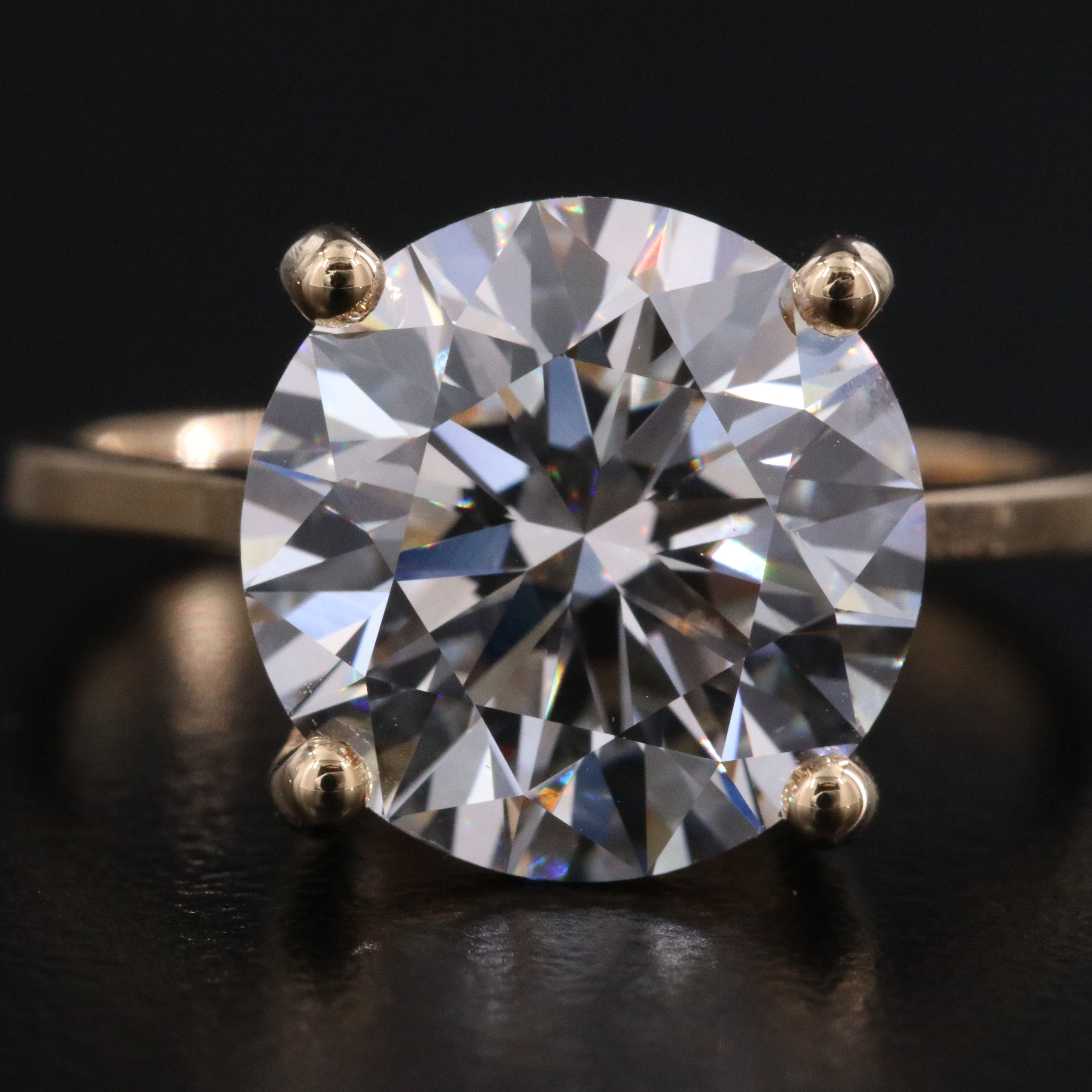 18K 5.05 CT Lab Grown Diamond Solitaire Ring with IGI Report