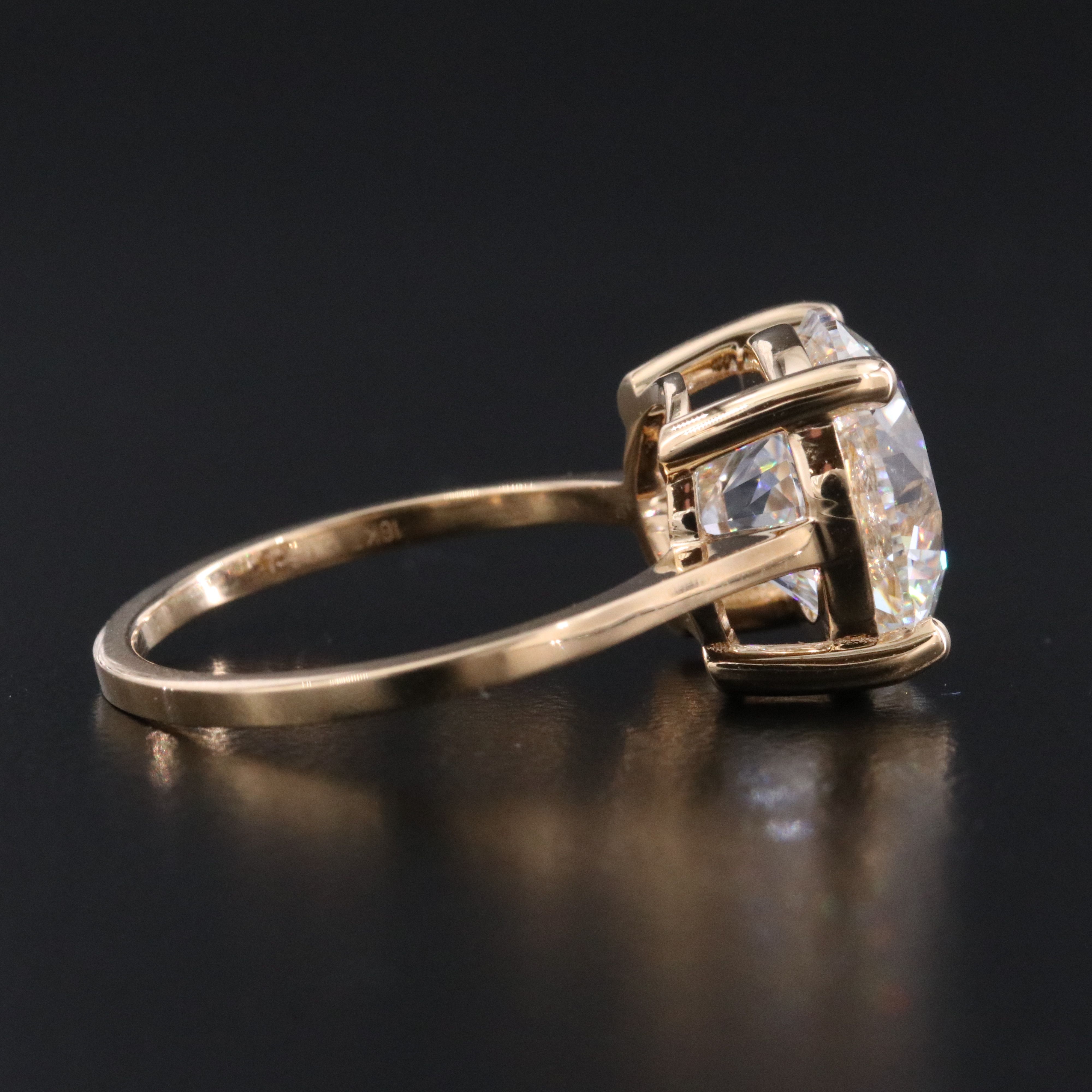 18K 5.05 CT Lab Grown Diamond Solitaire Ring with IGI Report