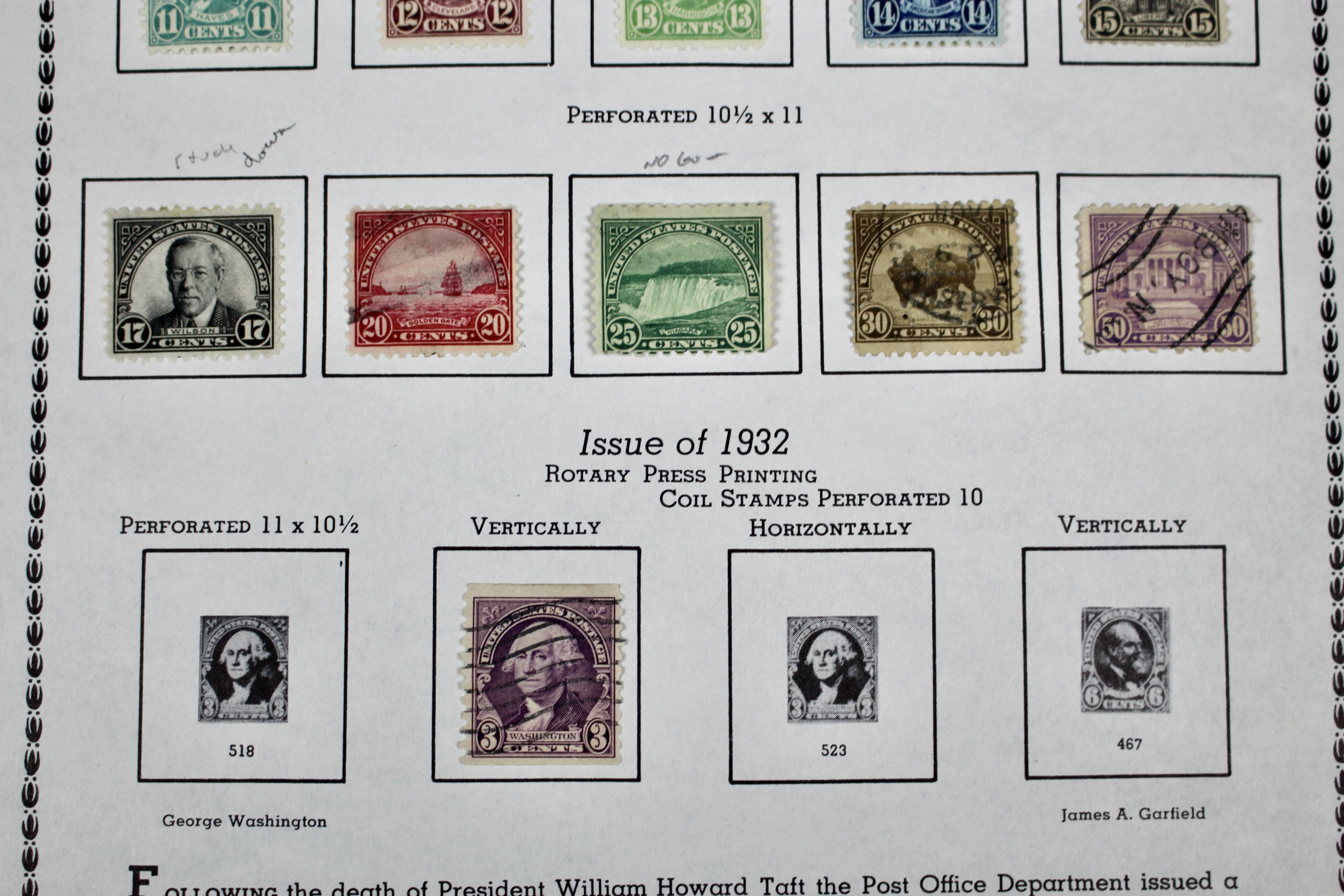 U.S. Postage Stamp Collection, 1857 to 1931, Mint and Used