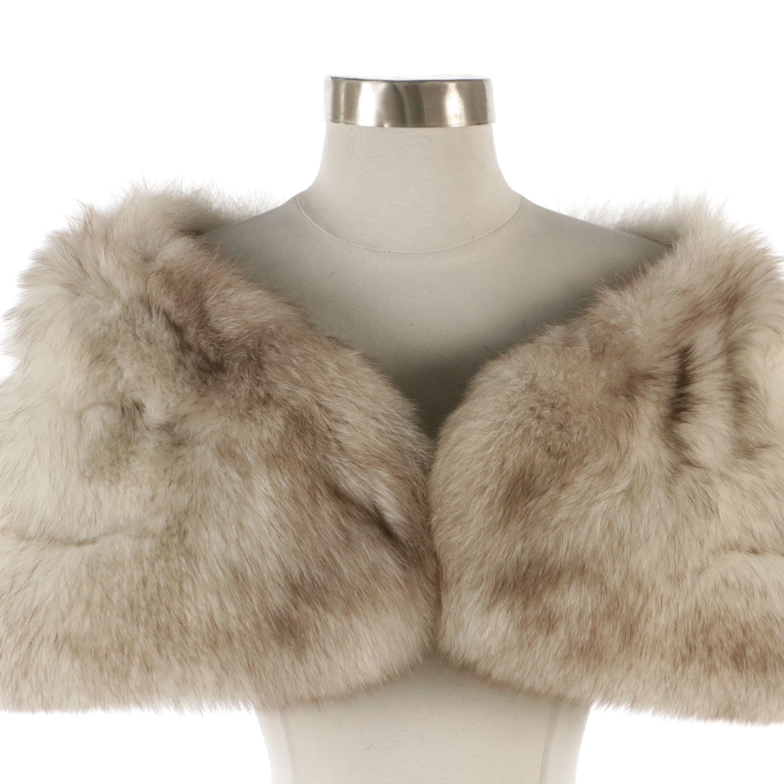 Pogue's Vintage Blue Fox Fur Wrap