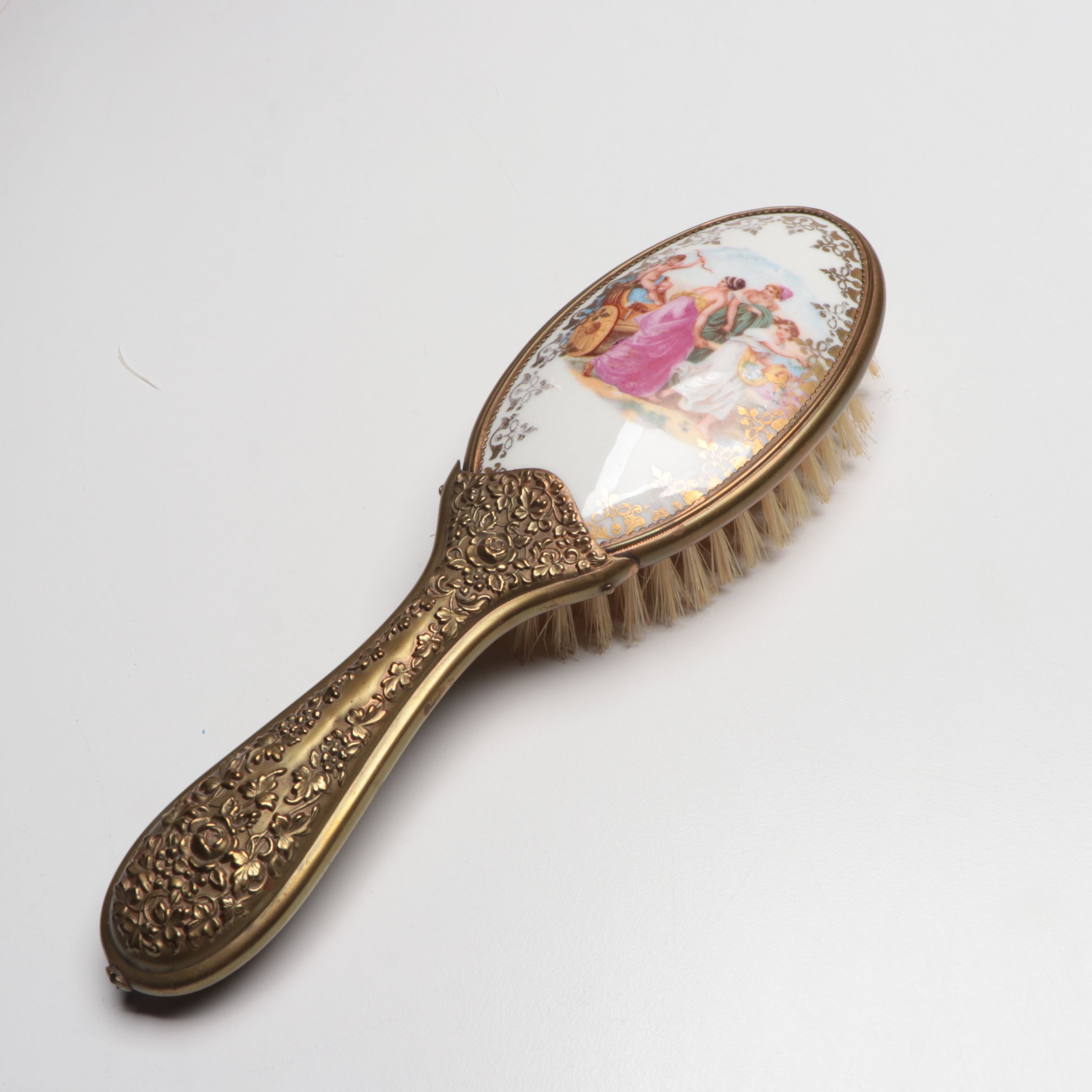 Stylebuilt Ornate Metal Perfume Tray and Electric Clock with More Décor