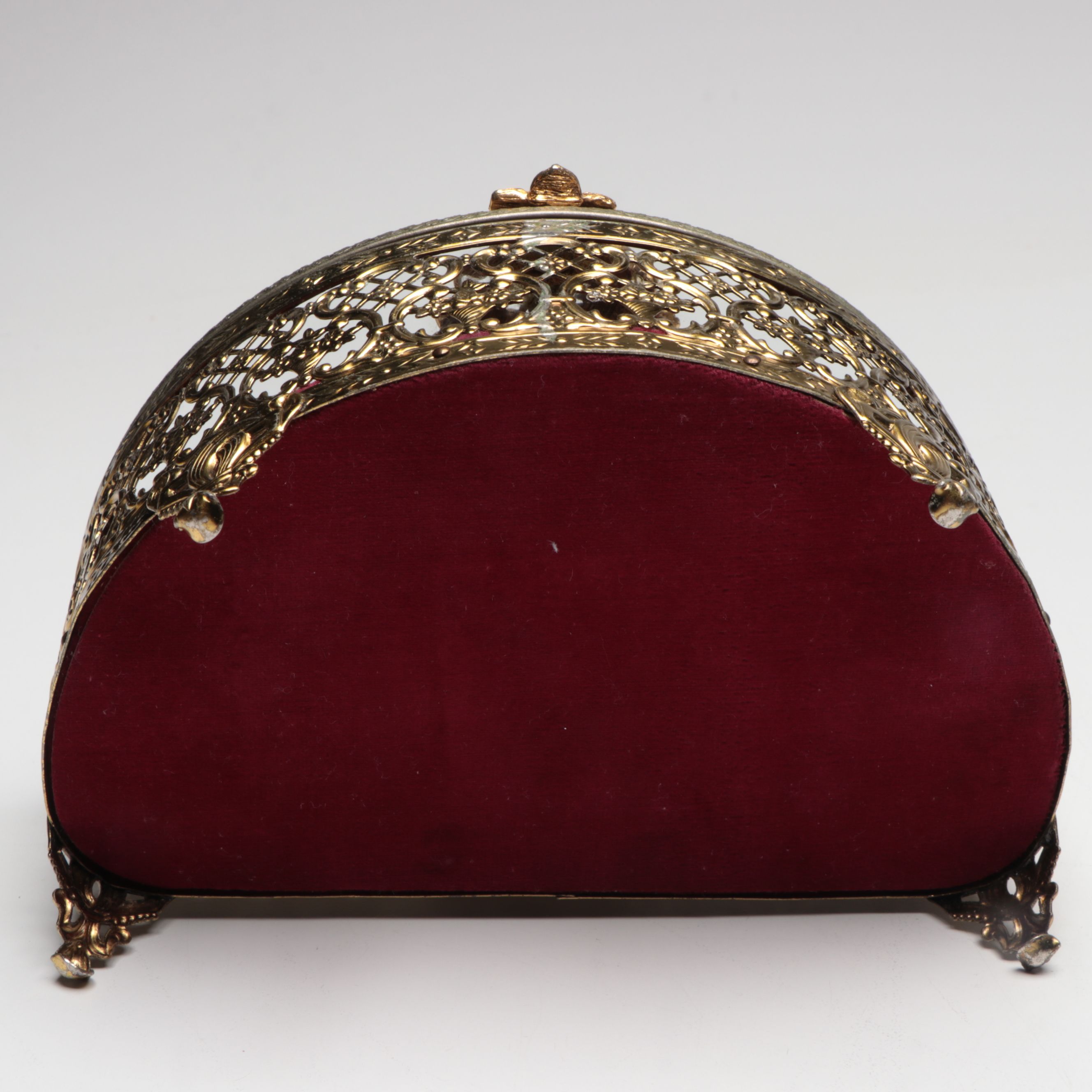 Stylebuilt Ornate Metal Perfume Tray and Electric Clock with More Décor